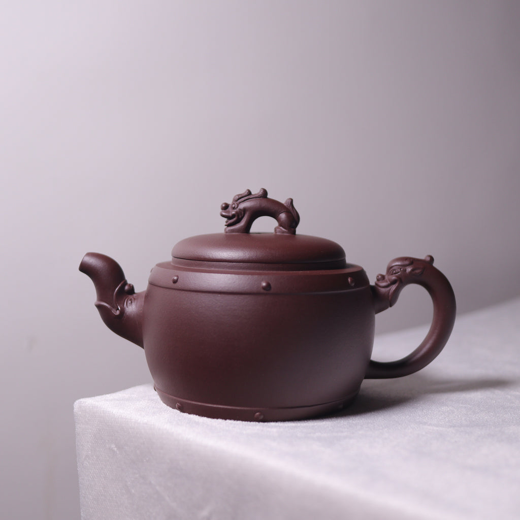 已售出）【吉祥瑞獸】原礦老紫泥泥塑紫砂茶壺– Cha-Tailor Tea