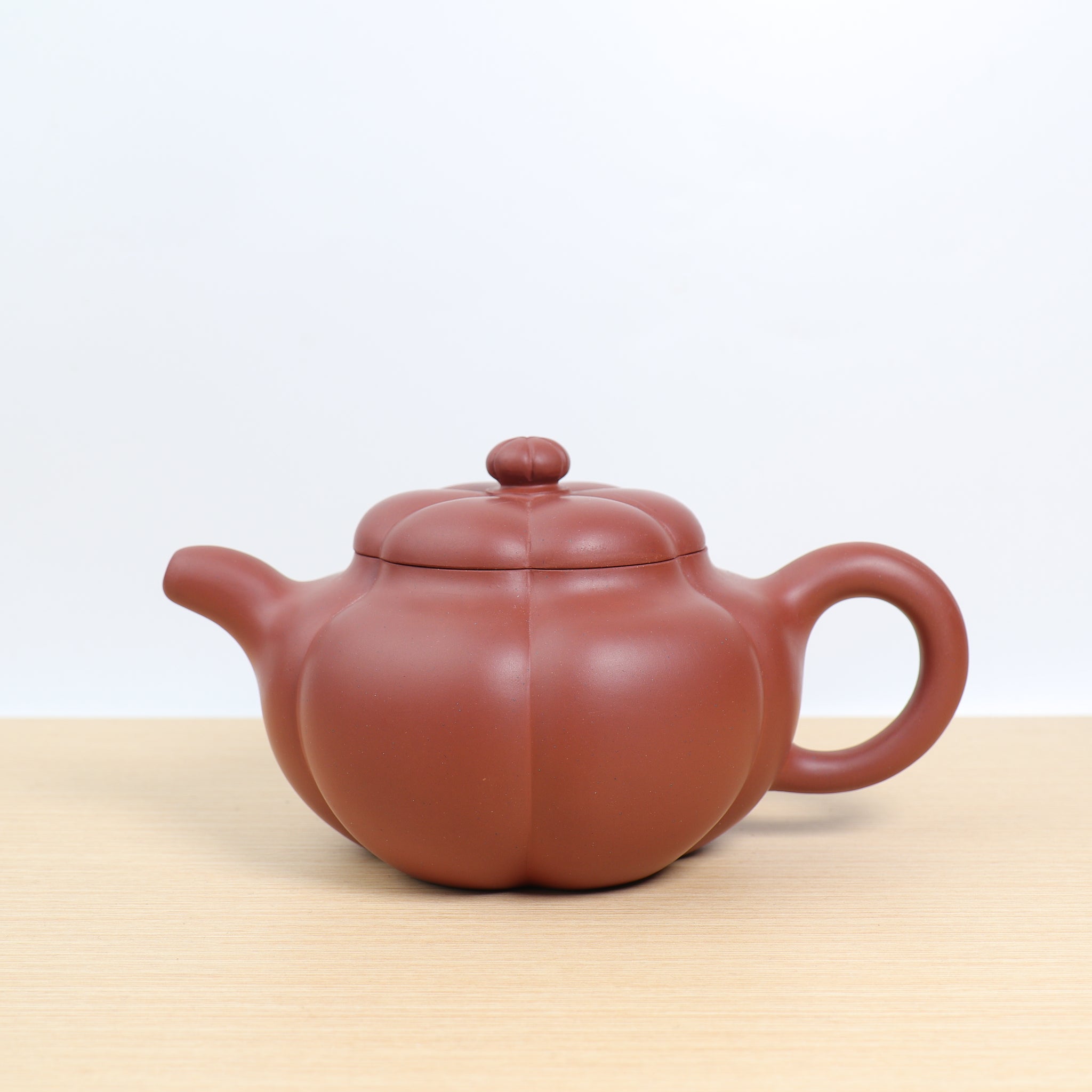 （已售出）【筋紋柿圓壺】原礦八十年代紅泥紫砂茶壺