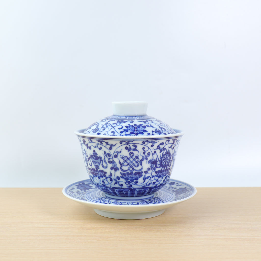 纏花】景德鎮手繪青花蓋碗– Cha-Tailor Tea Specialist