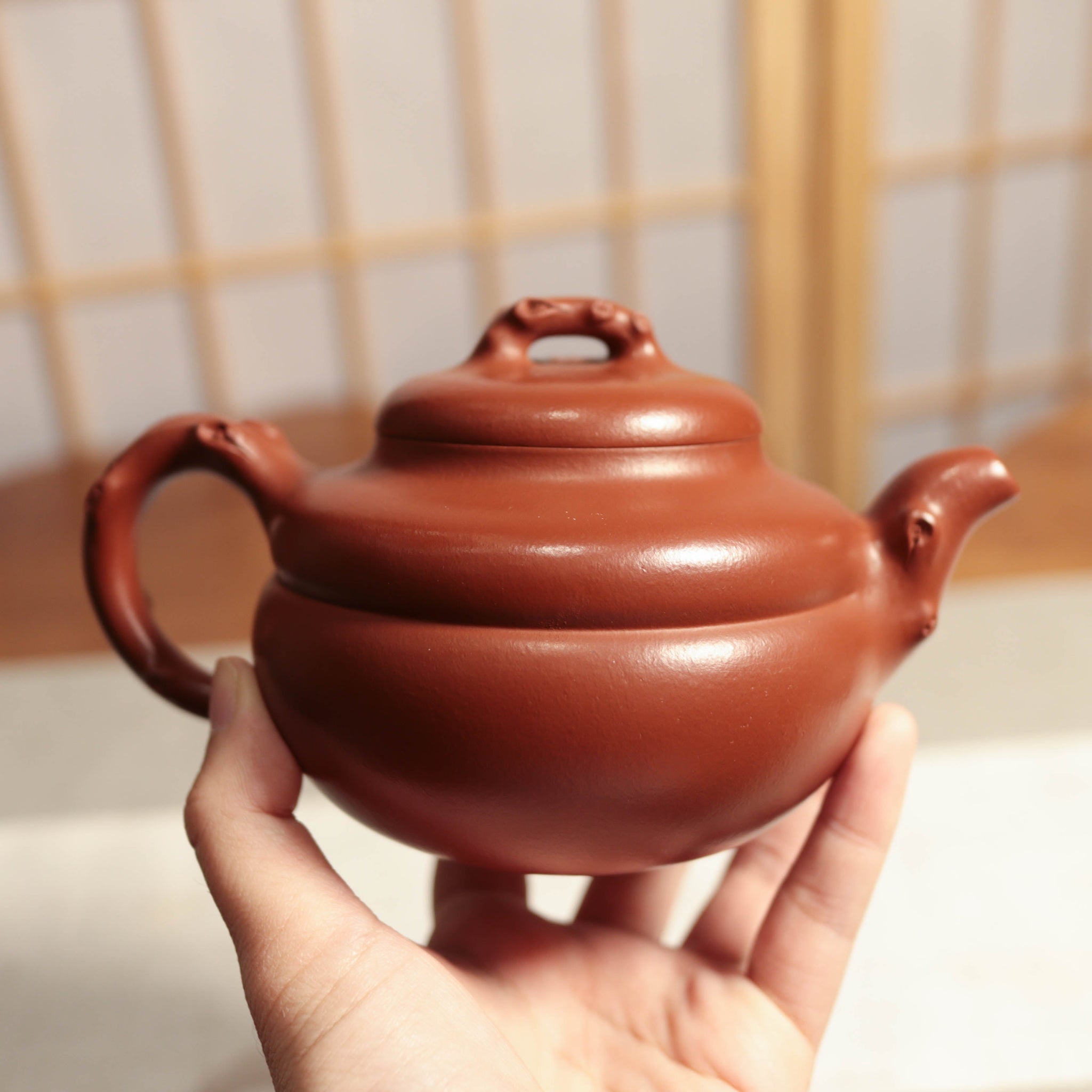 *秋日賞｜買一送五*【葫蘆壺】朱泥貼花紫砂茶壺