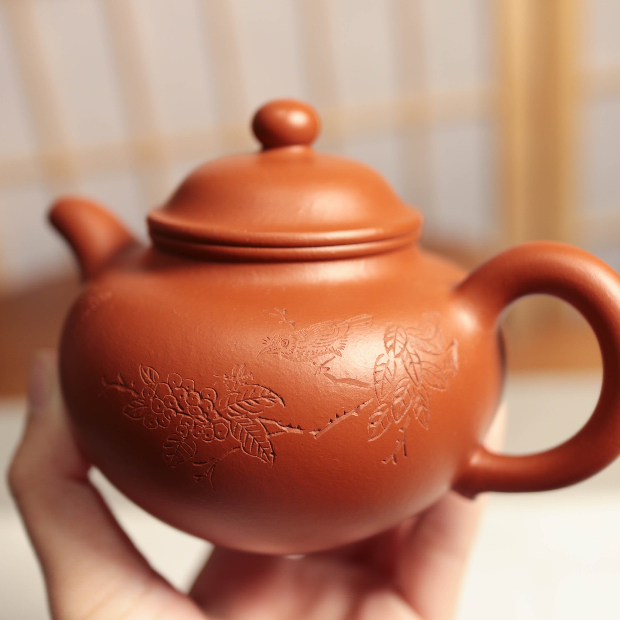 *Autumn Reward｜Buy one, get five free* [Pick up one] Fully handmade raw ore red clay carved purple sand teapot