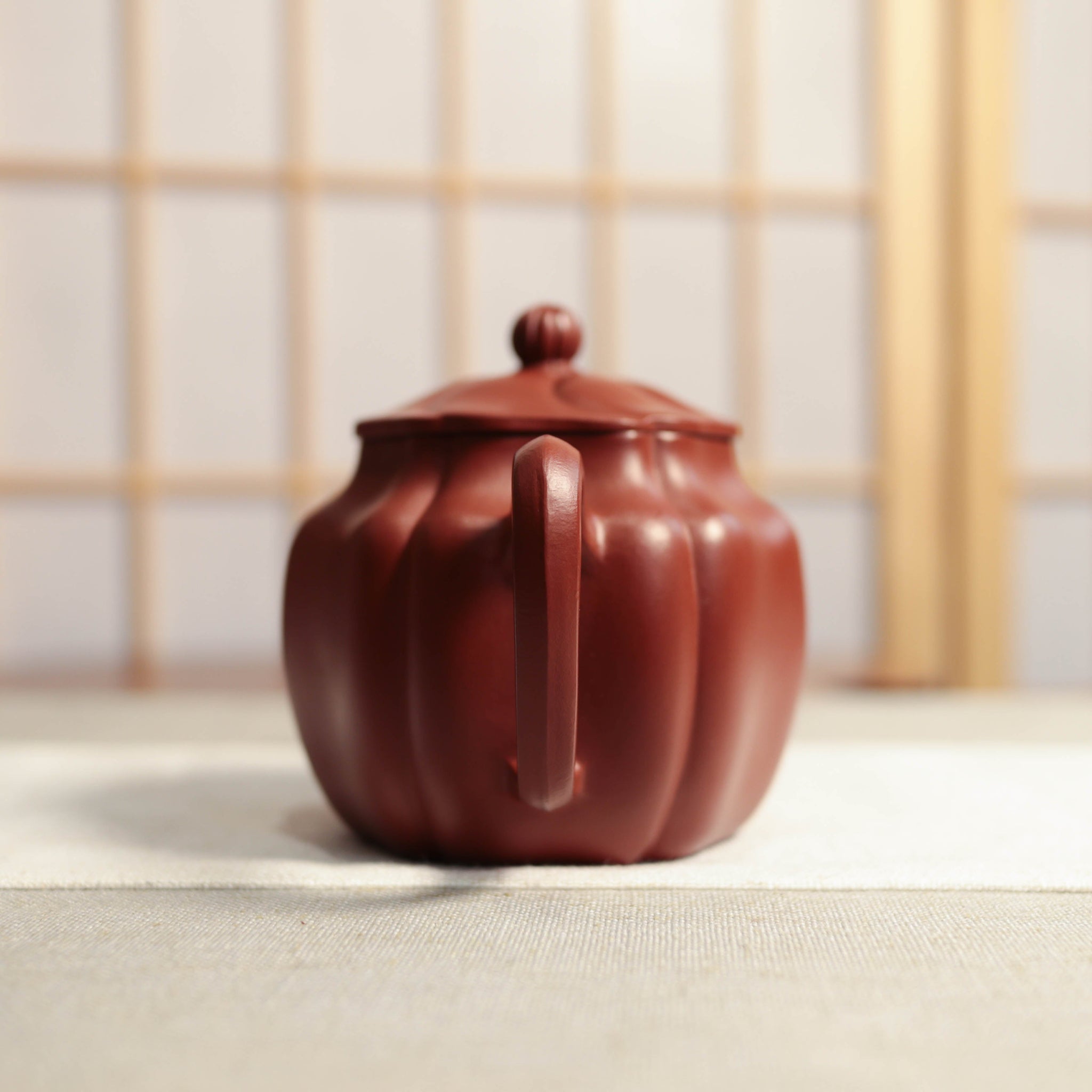 *Autumn reward｜Buy one get five free* [Linghua Autumn Water] Fully handmade Dahongpao ribbed purple clay teapot (lid slightly defective)