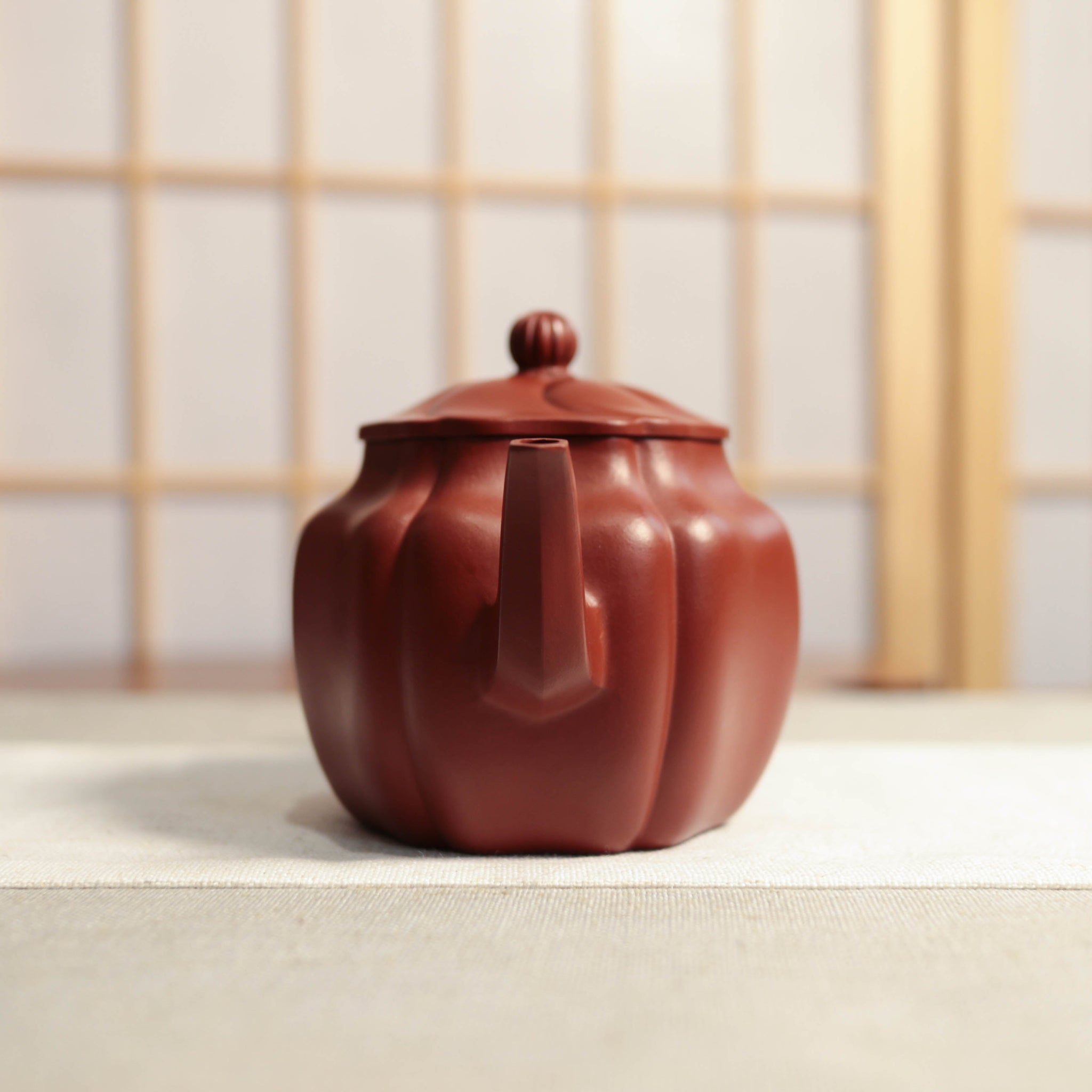 *Autumn reward｜Buy one get five free* [Linghua Autumn Water] Fully handmade Dahongpao ribbed purple clay teapot (lid slightly defective)