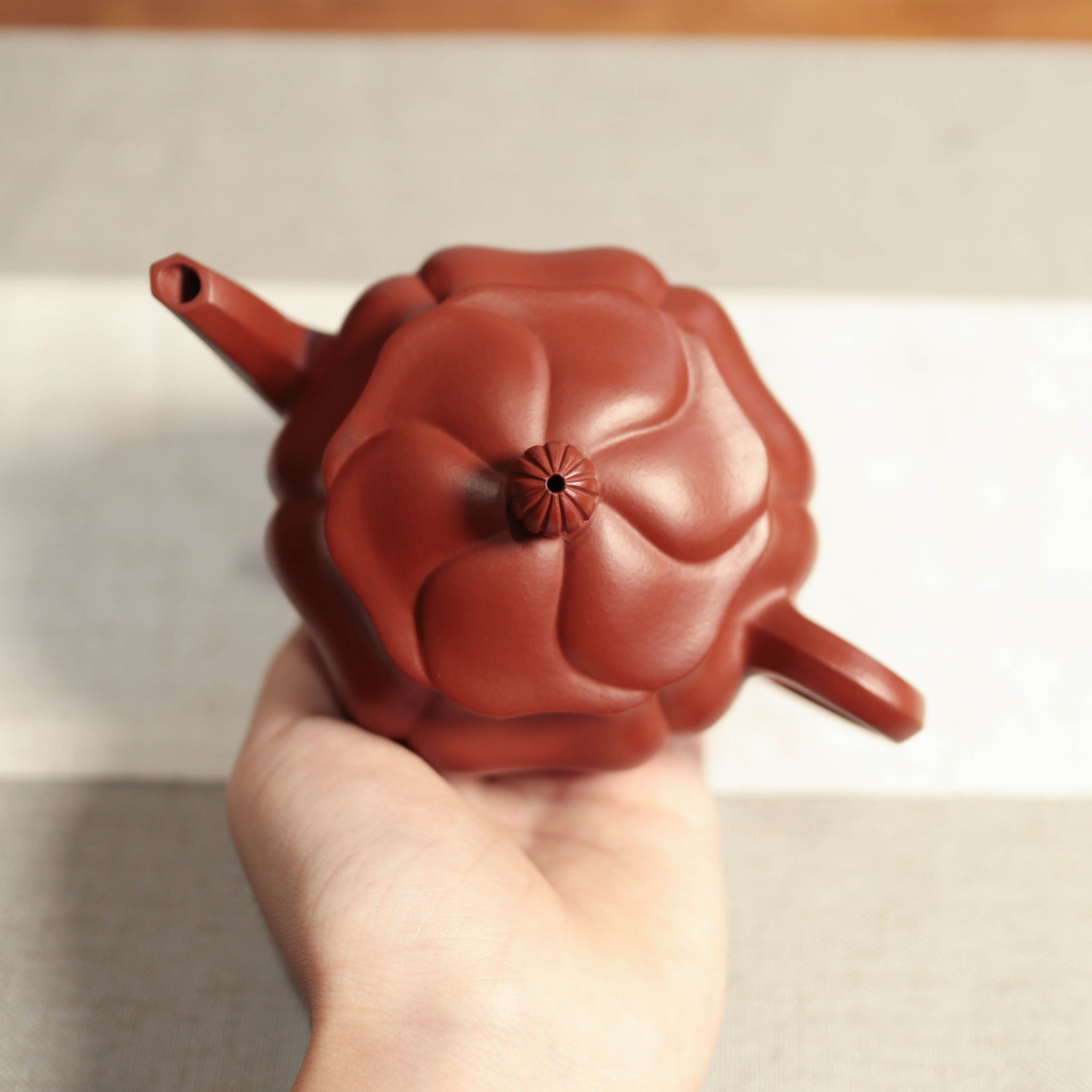 *Autumn reward｜Buy one get five free* [Linghua Autumn Water] Fully handmade Dahongpao ribbed purple clay teapot (lid slightly defective)