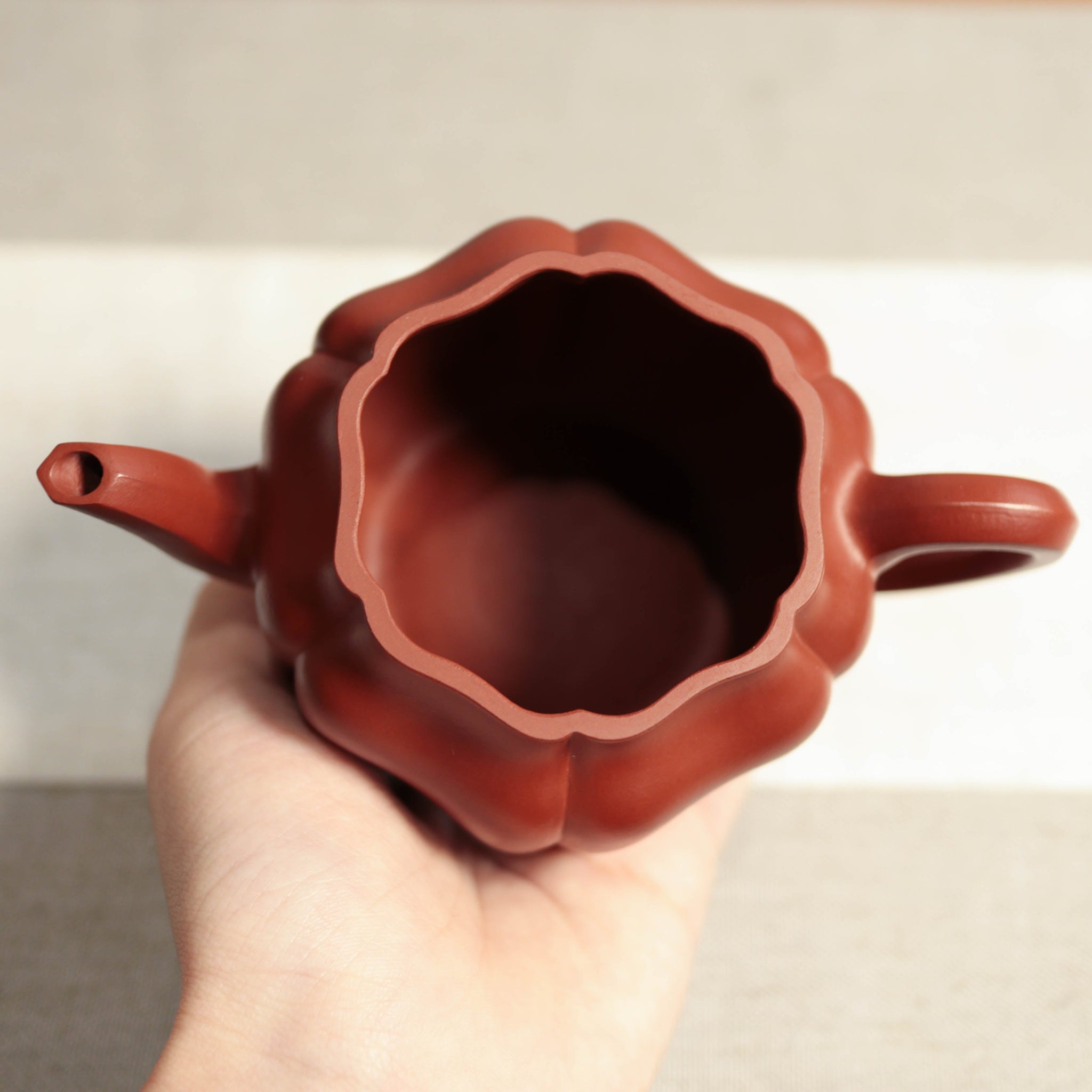 *Autumn reward｜Buy one get five free* [Linghua Autumn Water] Fully handmade Dahongpao ribbed purple clay teapot (lid slightly defective)