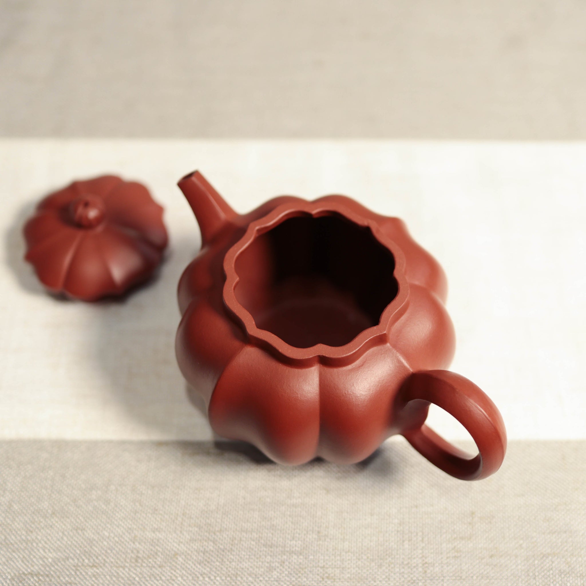 *Autumn Reward｜Buy one get five free* [Gaofengjuankui] Dahongpao ribbed purple sand teapot