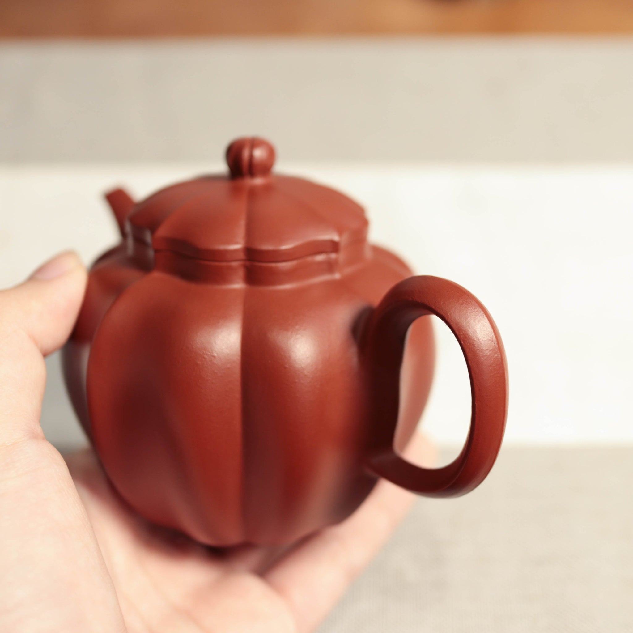 *Autumn Reward｜Buy one get five free* [Gaofengjuankui] Dahongpao ribbed purple sand teapot