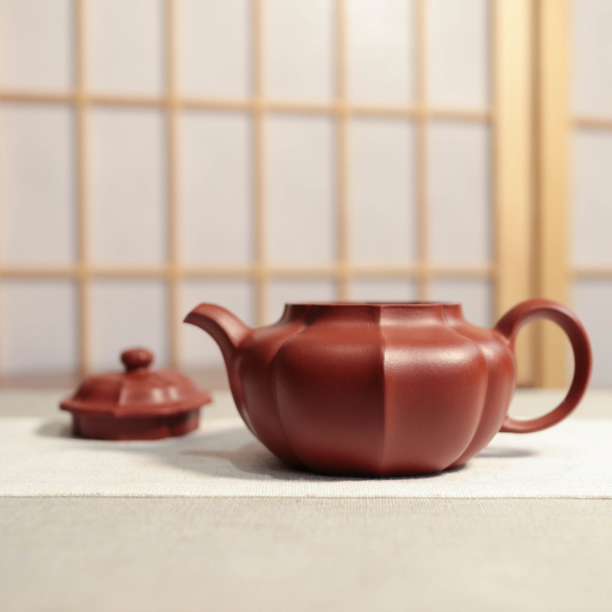 *Autumn reward｜Buy one get five free* [Linghua Lotus Seed] Original Mineral Dahongpao Ribbed Purple Clay Teapot