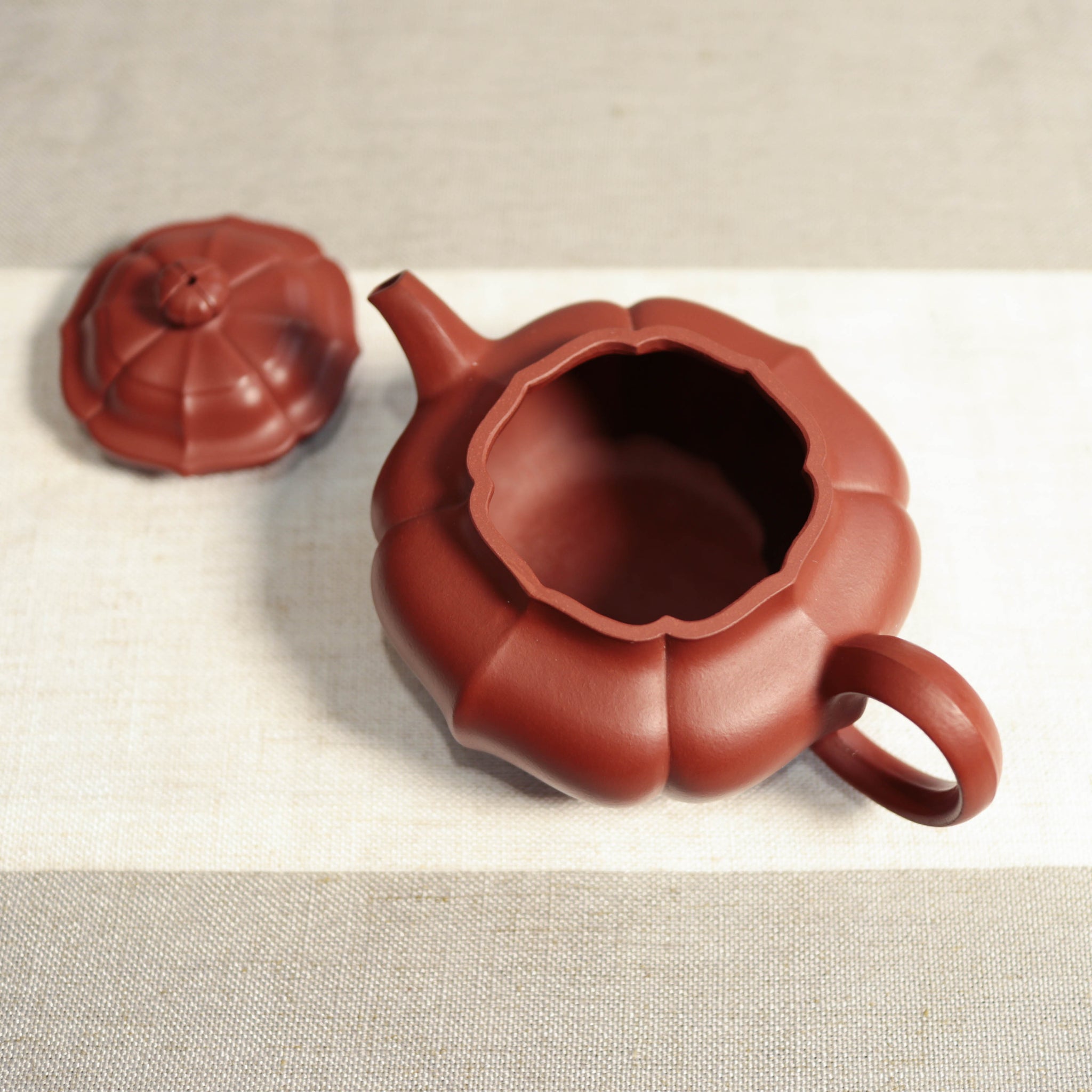 *Autumn reward｜Buy one get five free* [Linghua Lotus Seed] Original Mineral Dahongpao Ribbed Purple Clay Teapot