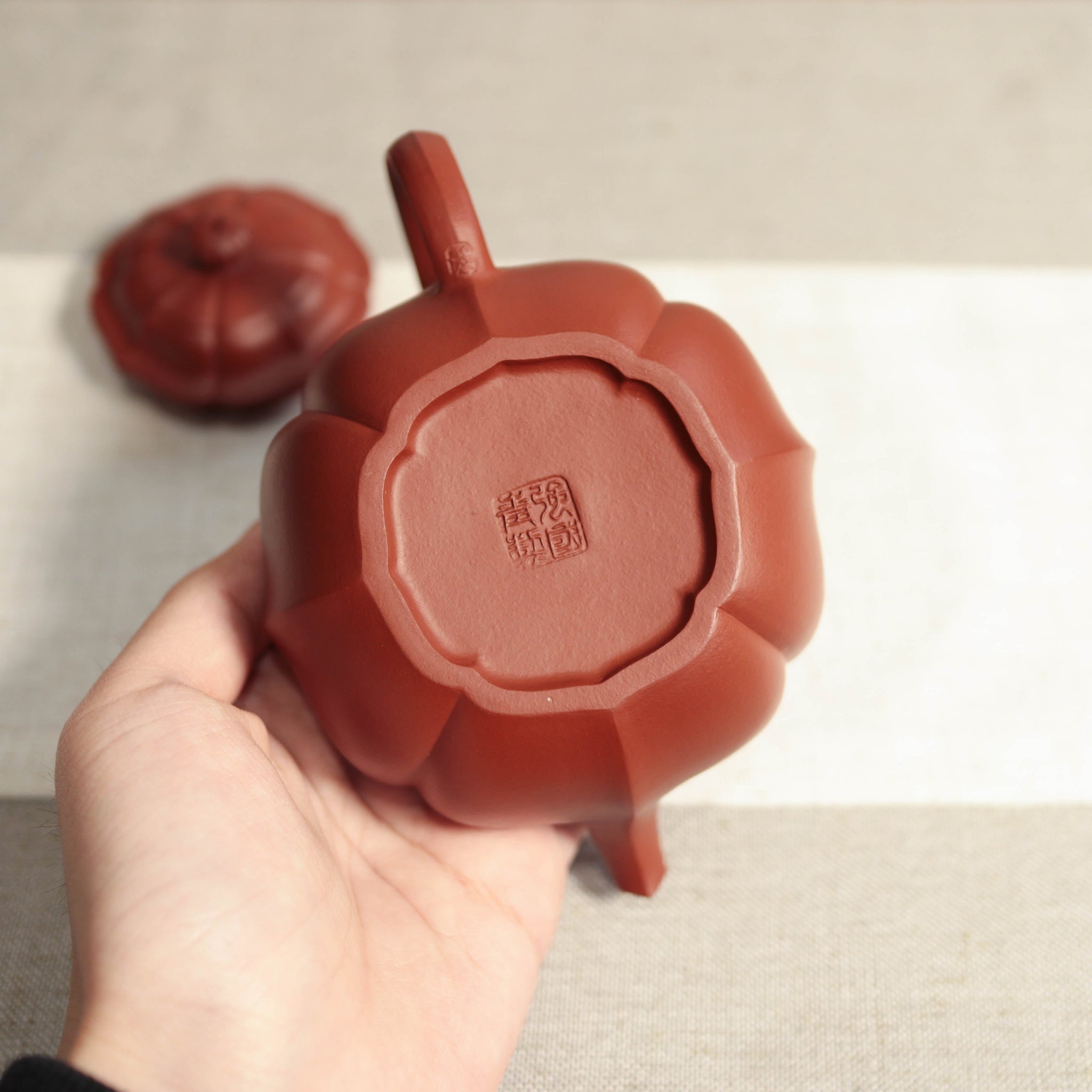 *Autumn reward｜Buy one get five free* [Linghua Lotus Seed] Original Mineral Dahongpao Ribbed Purple Clay Teapot