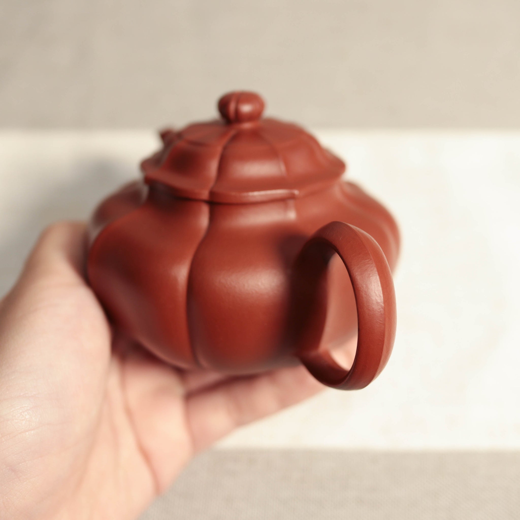 *Autumn reward｜Buy one get five free* [Linghua Lotus Seed] Original Mineral Dahongpao Ribbed Purple Clay Teapot