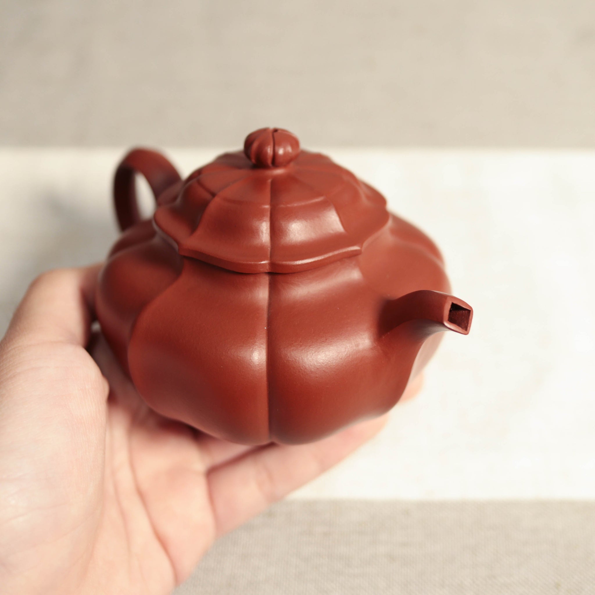 *Autumn reward｜Buy one get five free* [Linghua Lotus Seed] Original Mineral Dahongpao Ribbed Purple Clay Teapot