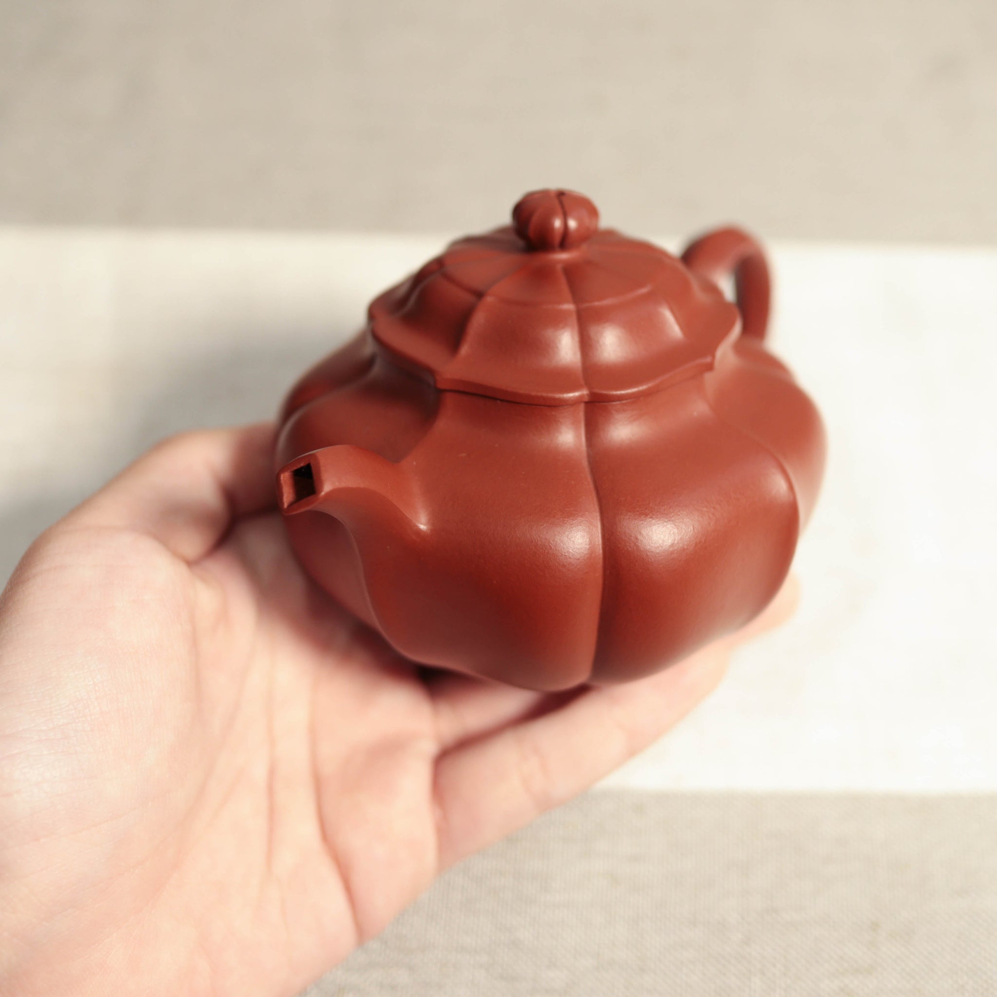 *Autumn reward｜Buy one get five free* [Linghua Lotus Seed] Original Mineral Dahongpao Ribbed Purple Clay Teapot