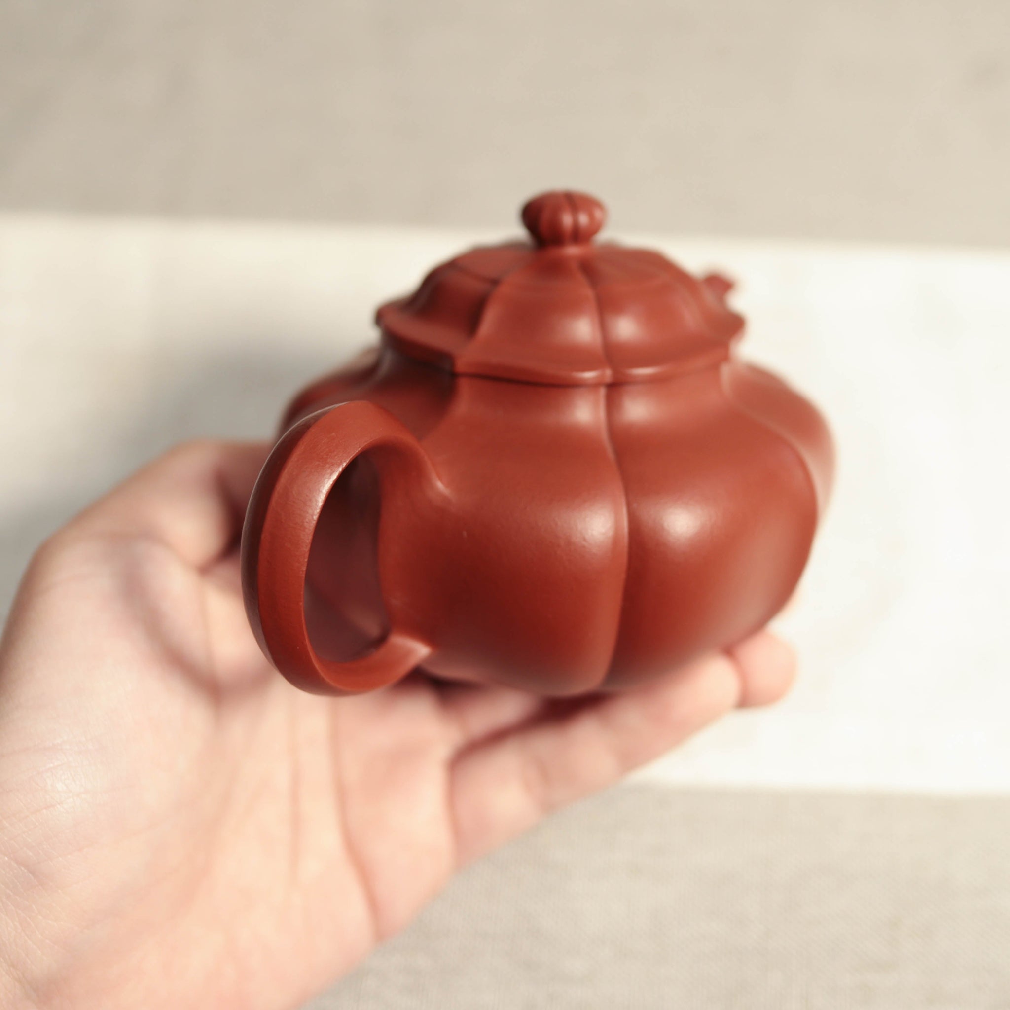 *Autumn reward｜Buy one get five free* [Linghua Lotus Seed] Original Mineral Dahongpao Ribbed Purple Clay Teapot