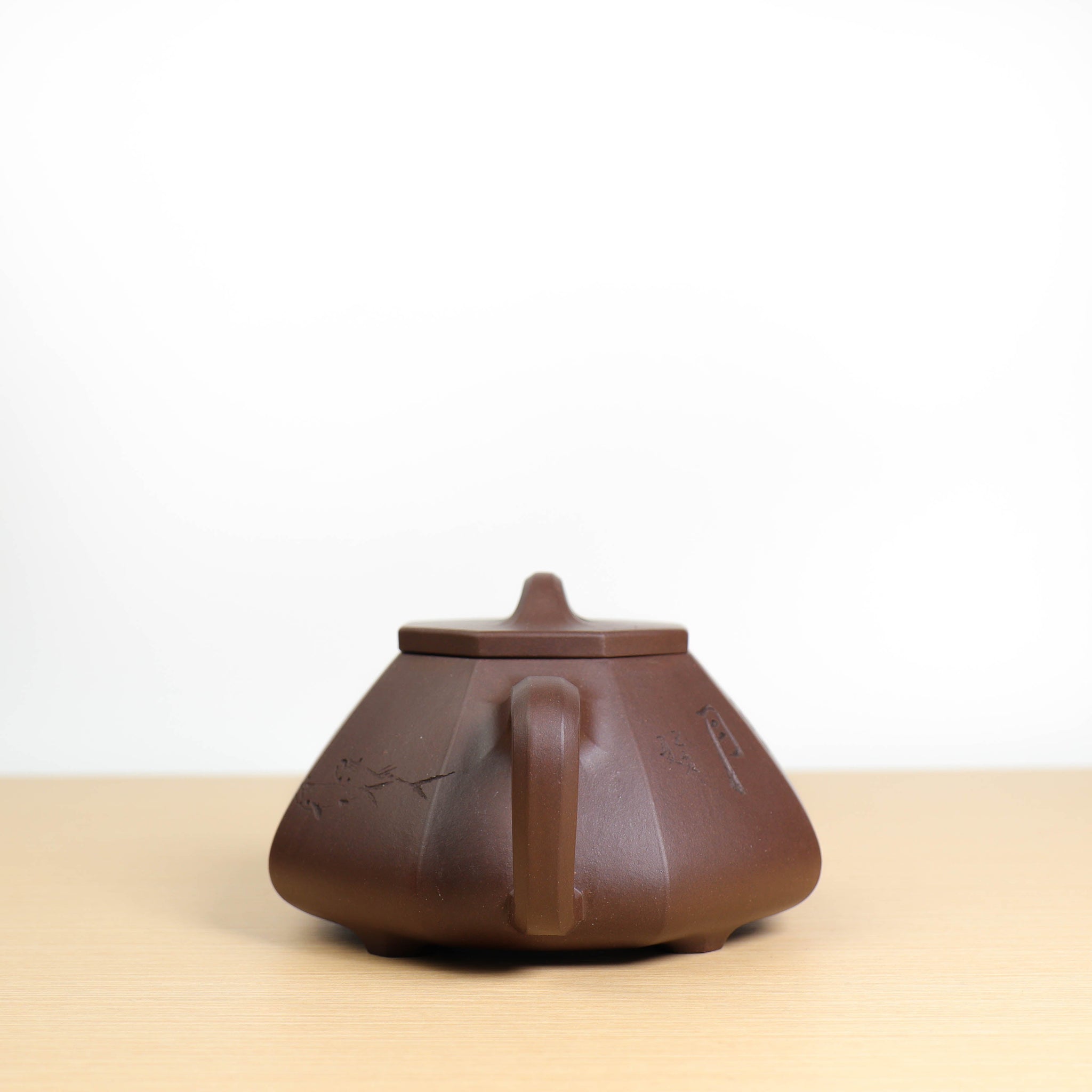 *Autumn reward｜Buy one get five free* [Bafang Stone Ladle Teapot] Raw Mineral Purple Clay Carved Purple Clay Teapot