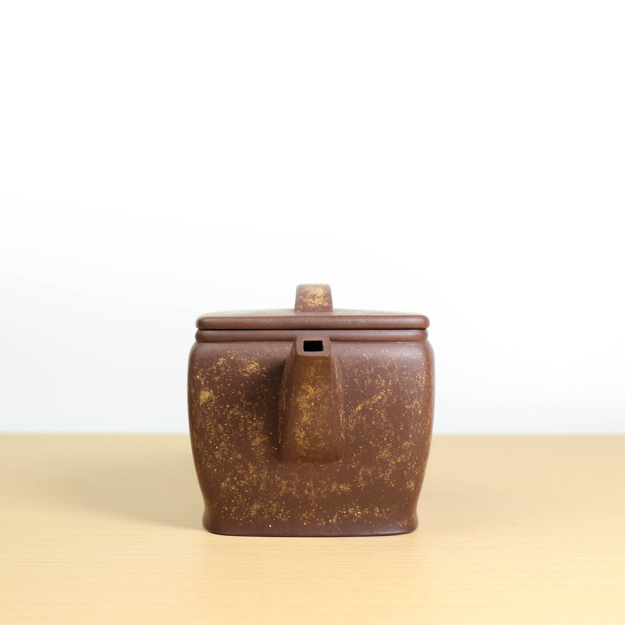 *Autumn Reward｜Buy one get five free* [Hanwa Square Pot] Raw Mineral Purple Clay Paved Sand Purple Clay Teapot