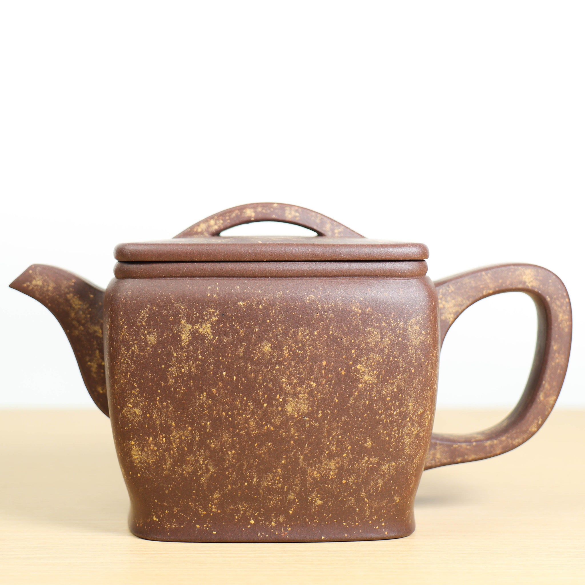 *Autumn Reward｜Buy one get five free* [Hanwa Square Pot] Raw Mineral Purple Clay Paved Sand Purple Clay Teapot