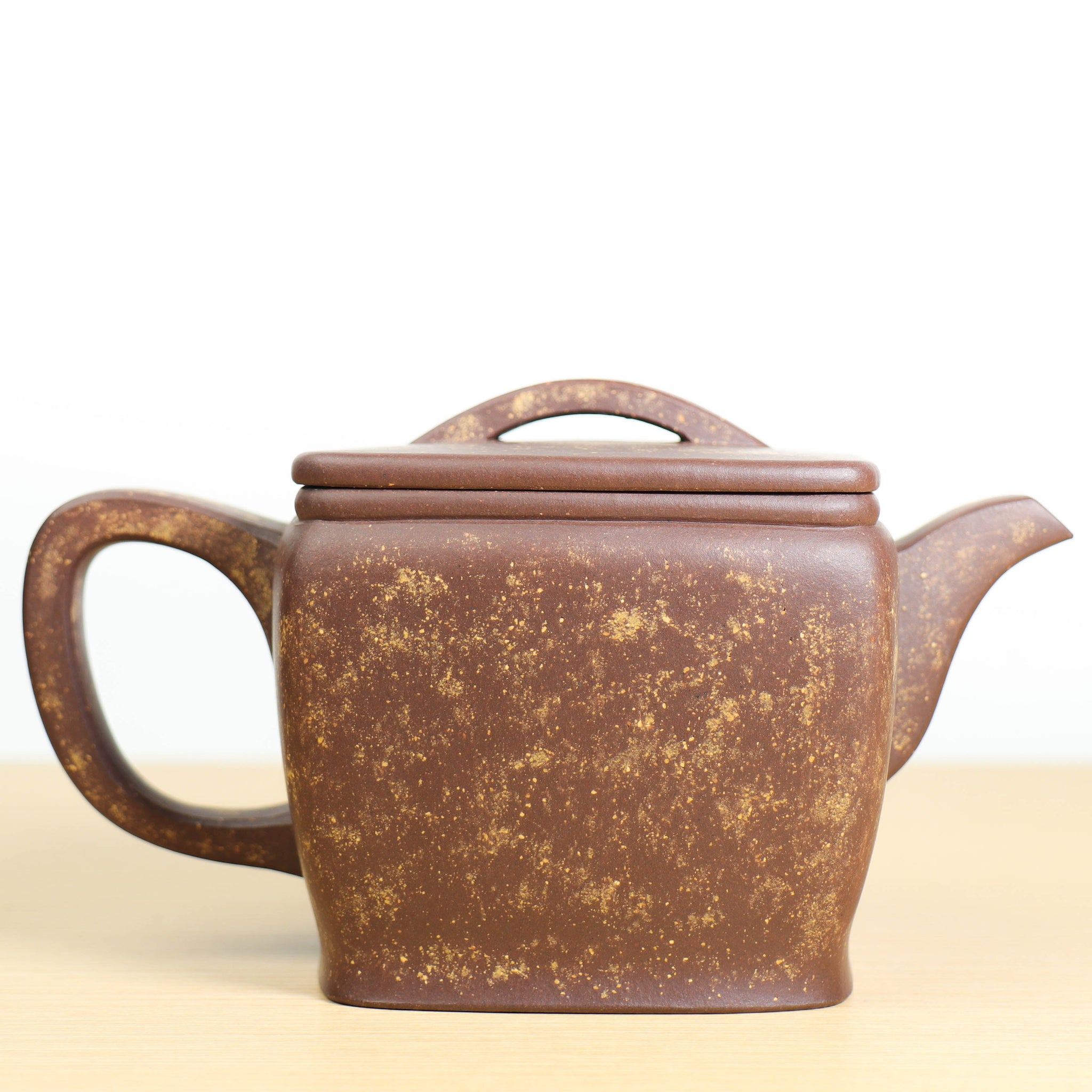 *Autumn Reward｜Buy one get five free* [Hanwa Square Pot] Raw Mineral Purple Clay Paved Sand Purple Clay Teapot