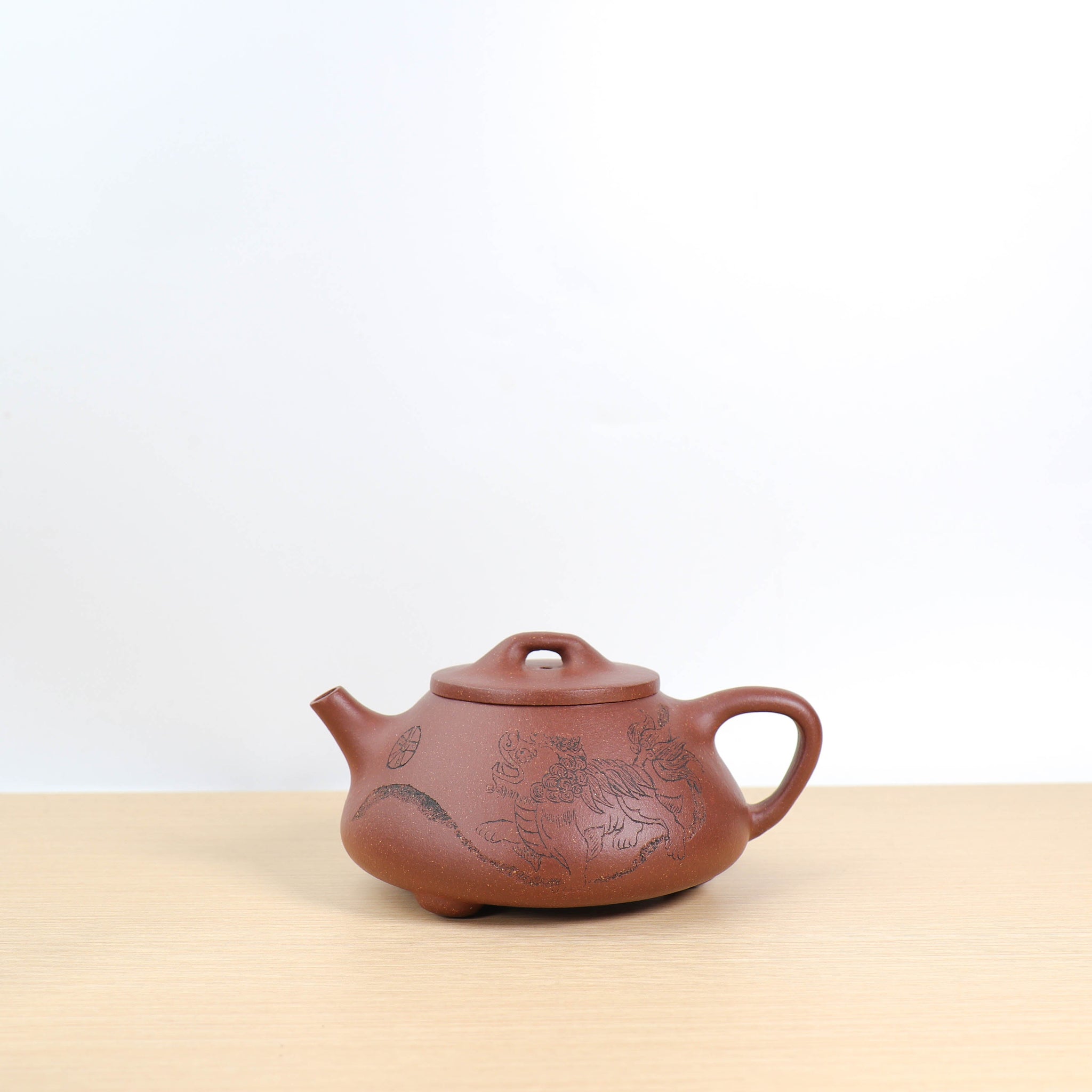 *Autumn Reward｜Buy one, get five free* [Auspicious] Purple clay teapot with green bottom groove