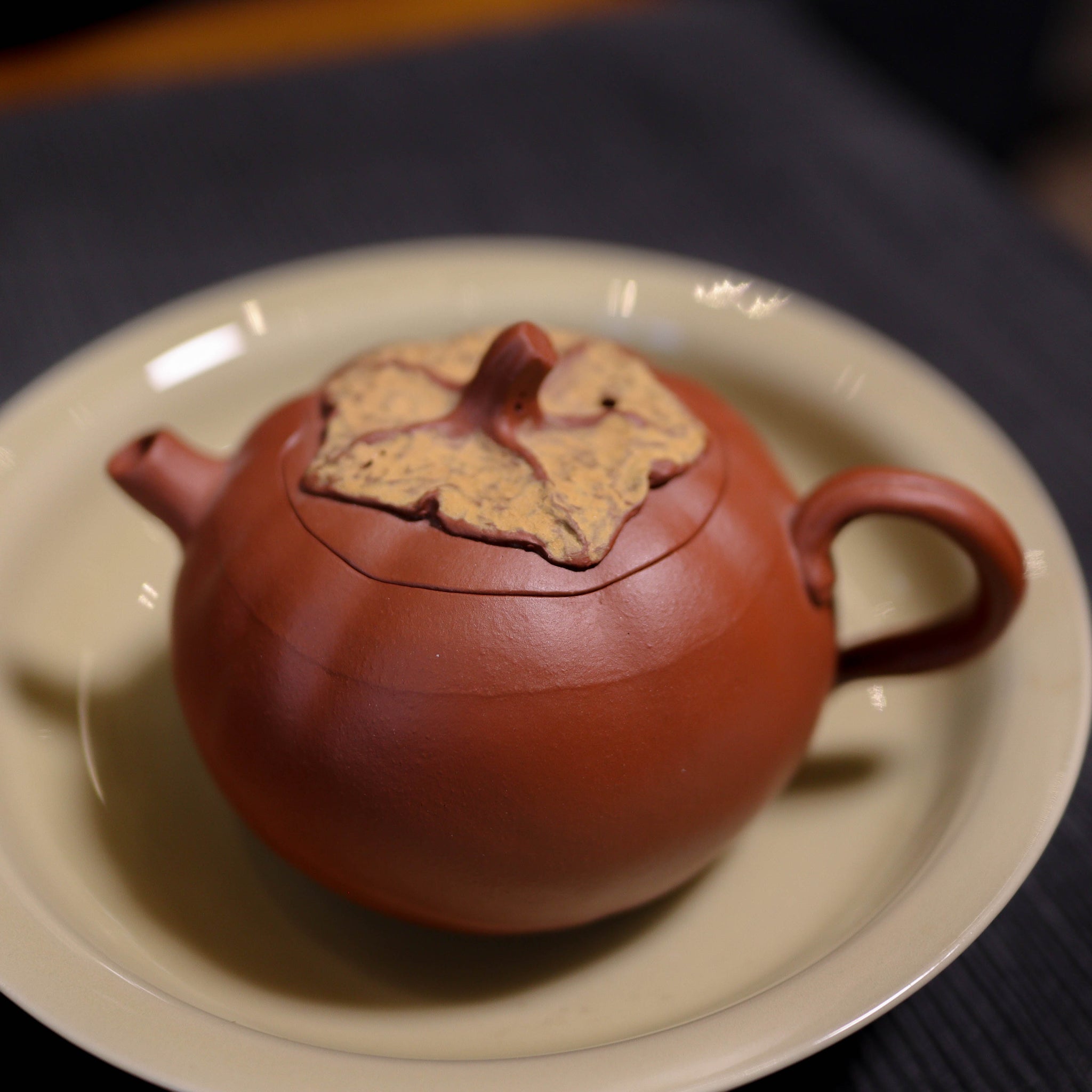 *Autumn Reward｜Buy one, get five free* [Shi Shi Ruyi] Fully handmade raw mineral vermilion clay bionic purple sand teapot