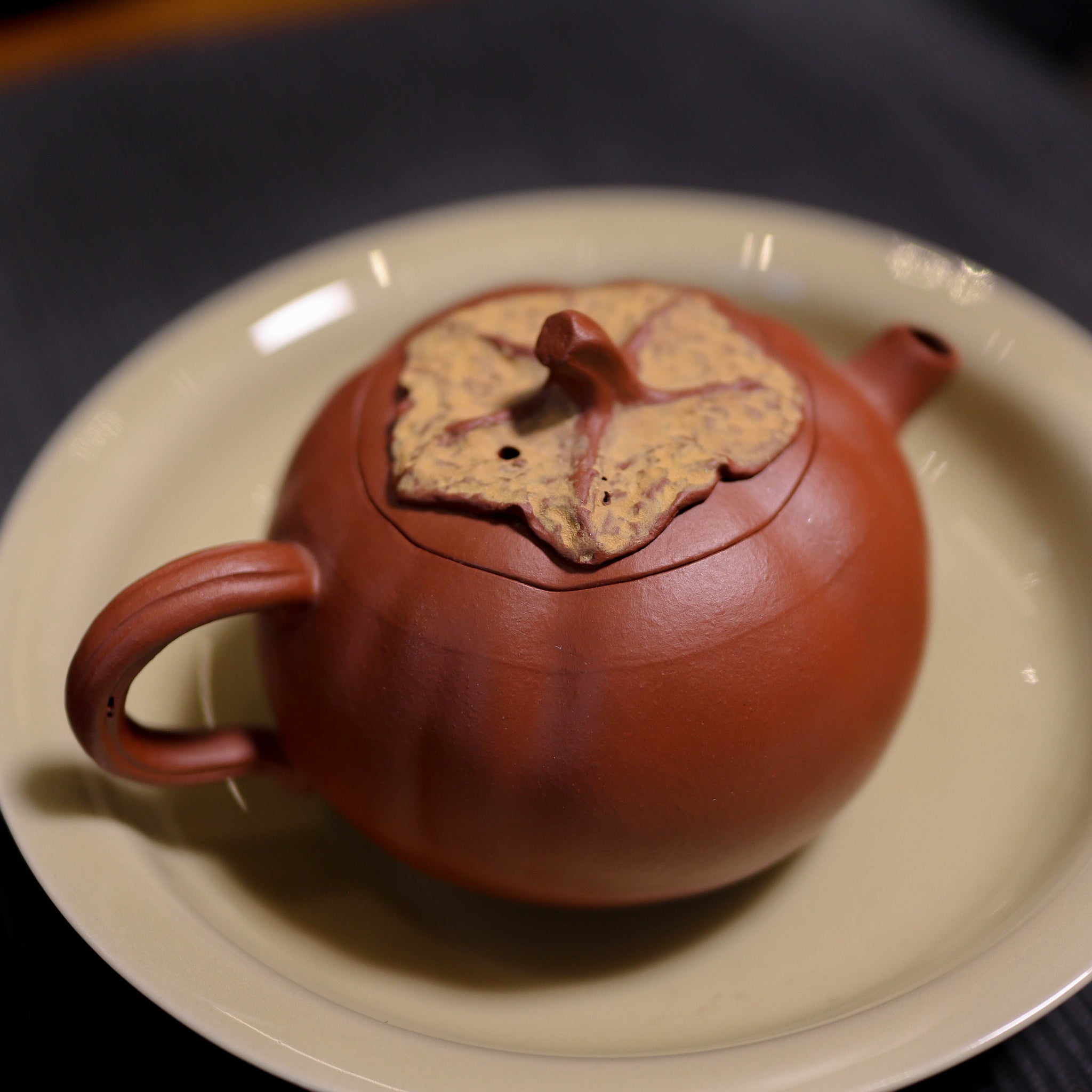 *Autumn Reward｜Buy one, get five free* [Shi Shi Ruyi] Fully handmade raw mineral vermilion clay bionic purple sand teapot