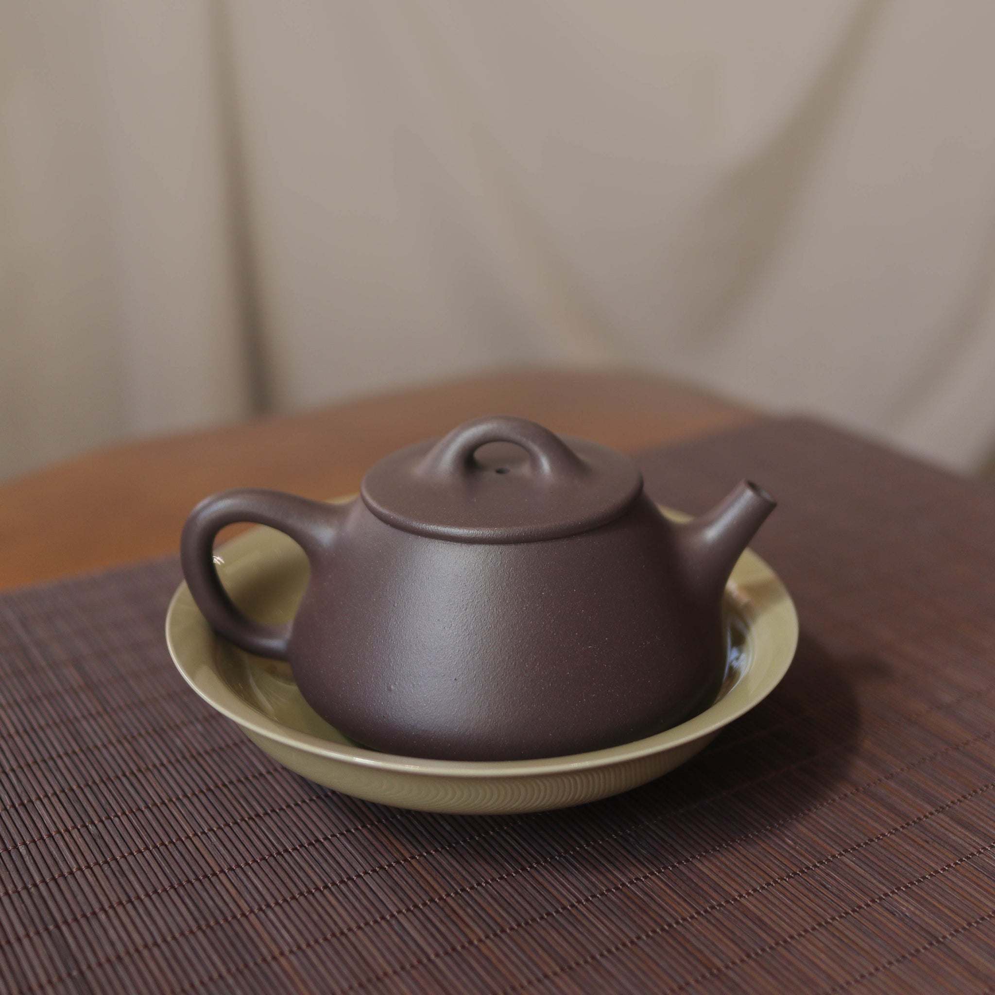 *新品*【平蓋石瓢】全手工天青泥紫砂茶壺