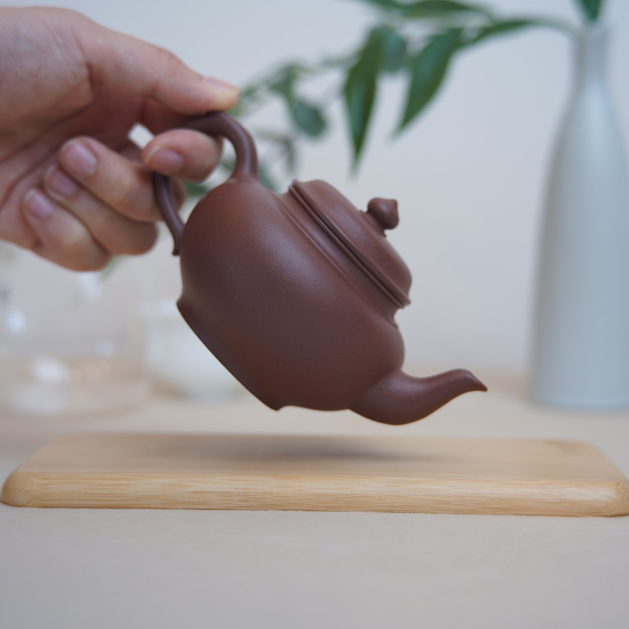 *New product**Yuan Guoqiang's disciple*[Laughing Cherry] Fully handmade raw ore bottom trough blue and purple sand teapot