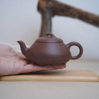 *New Product* [Pigeon Beak Stone Scoop] Fully Handmade Raw Mineral Purple Clay Teapot 