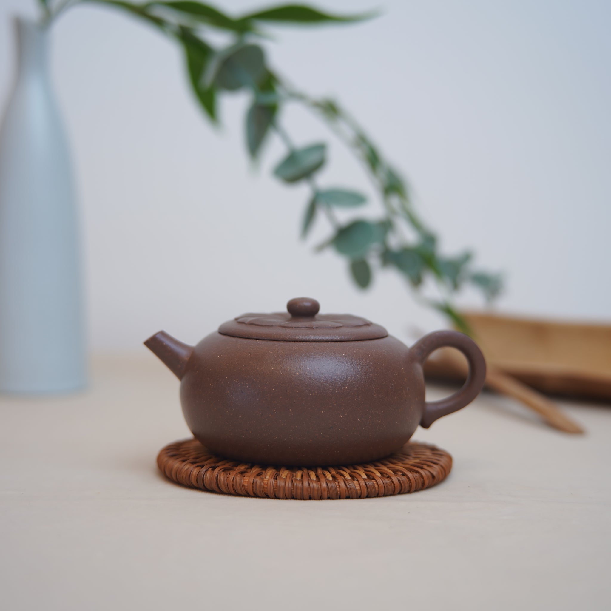 *New Product* [Lian Pu] Fully handmade raw mineral purple clay and purple sand teapot 