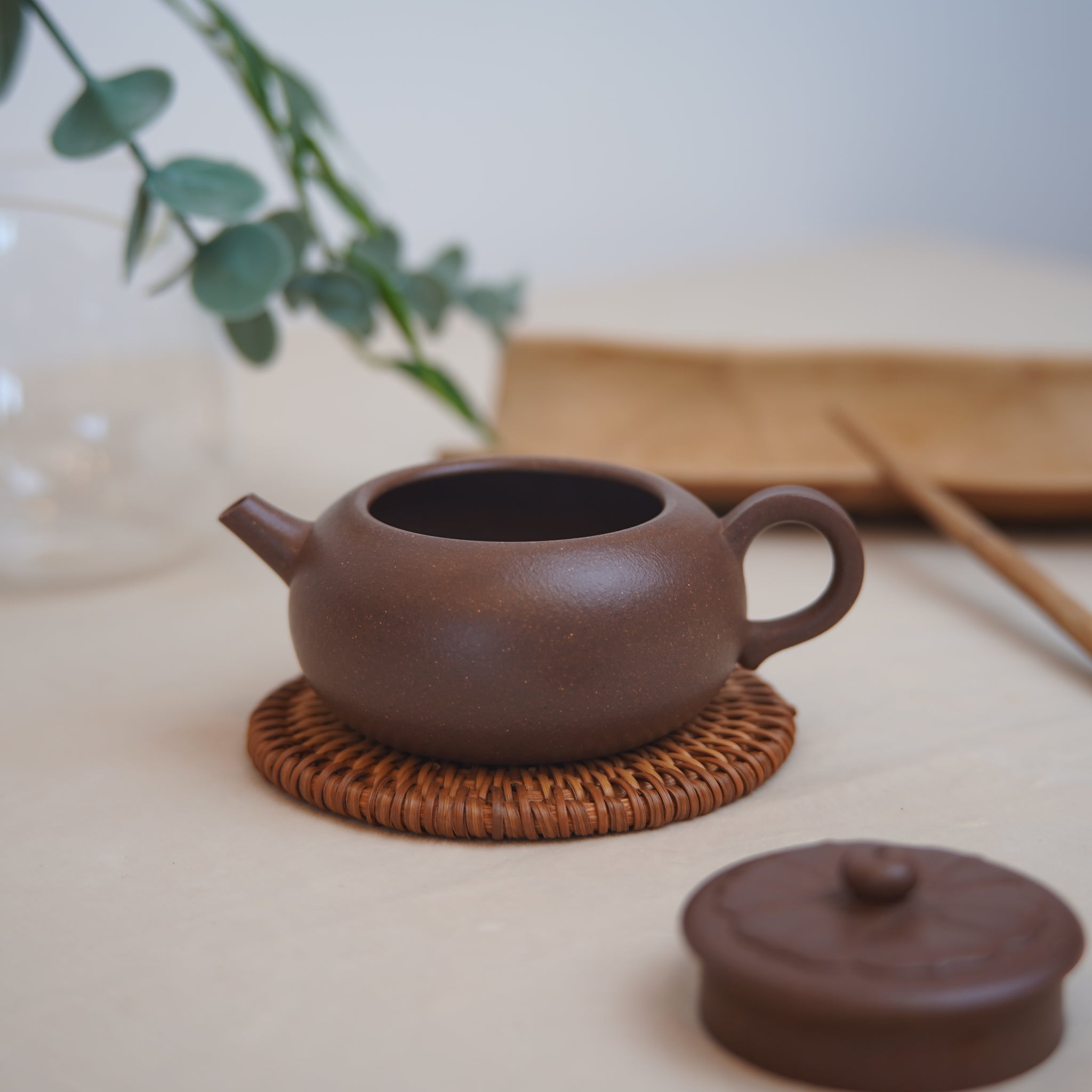 *New Product* [Lian Pu] Fully handmade raw mineral purple clay and purple sand teapot 