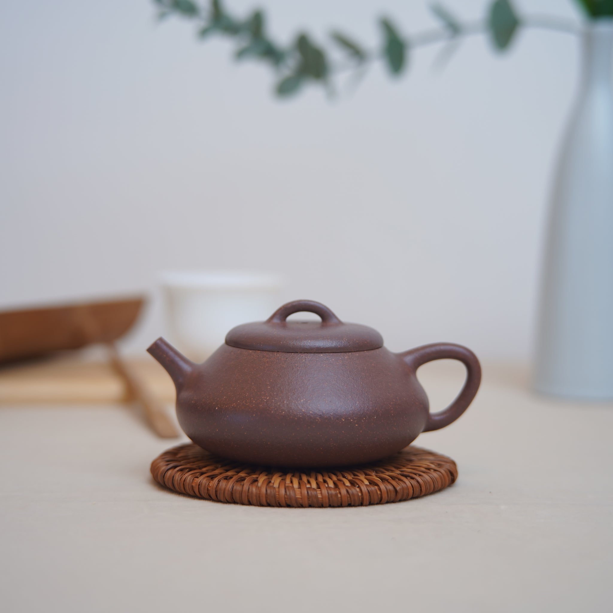 *New product* [empty mountain stone scoop] fully handmade purple clay and purple sand teapot