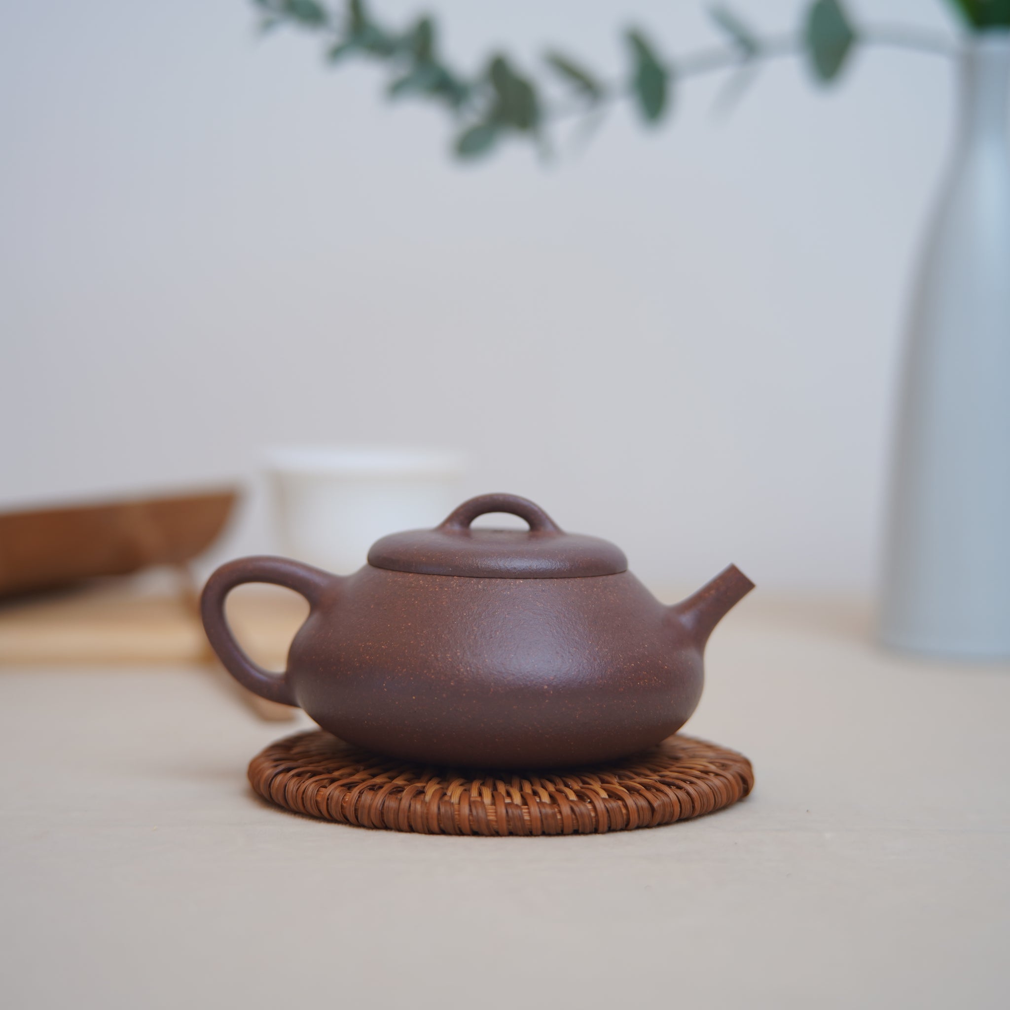 *New product* [empty mountain stone scoop] fully handmade purple clay and purple sand teapot