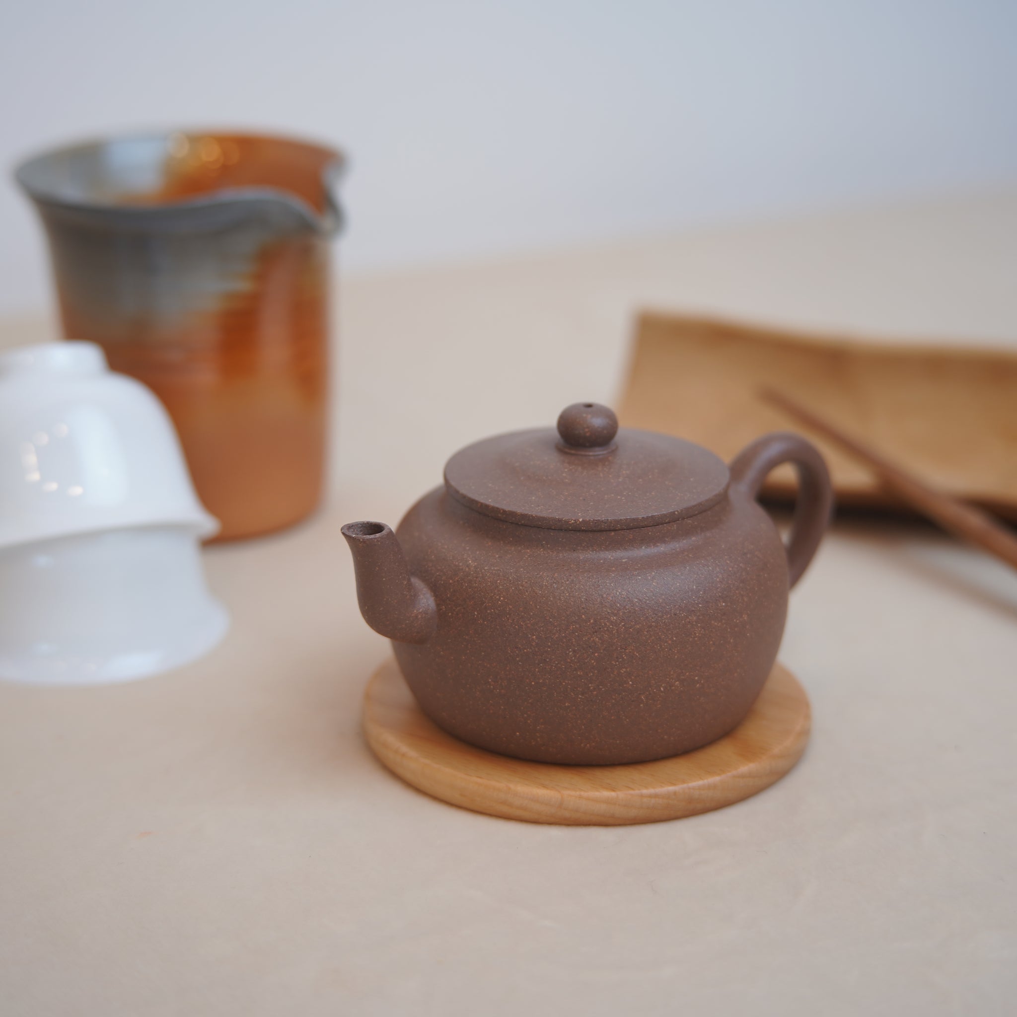 *New Product* [Jilong Style] Fully Handmade Raw Mineral Mud Purple Clay Teapot