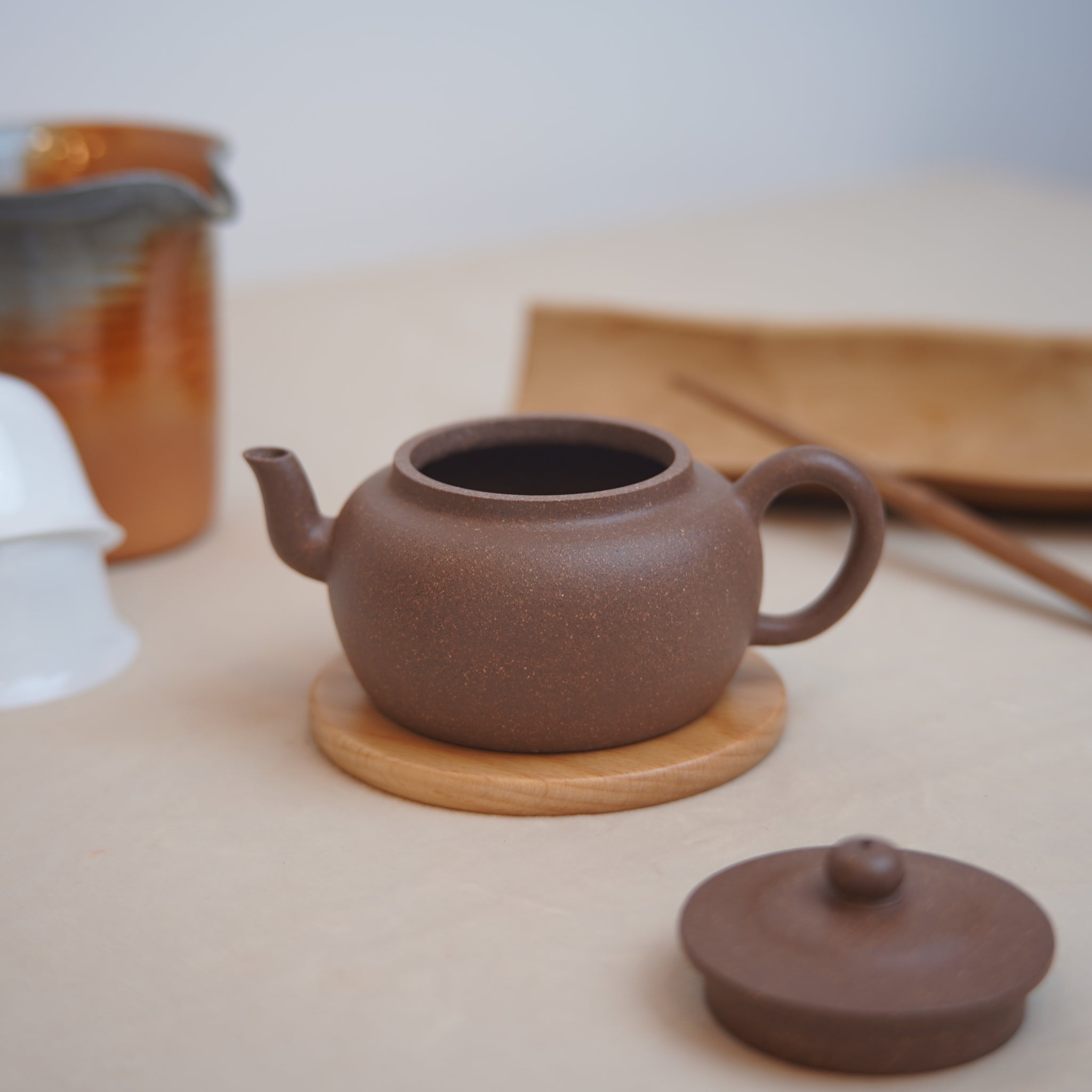 *New Product* [Jilong Style] Fully Handmade Raw Mineral Mud Purple Clay Teapot