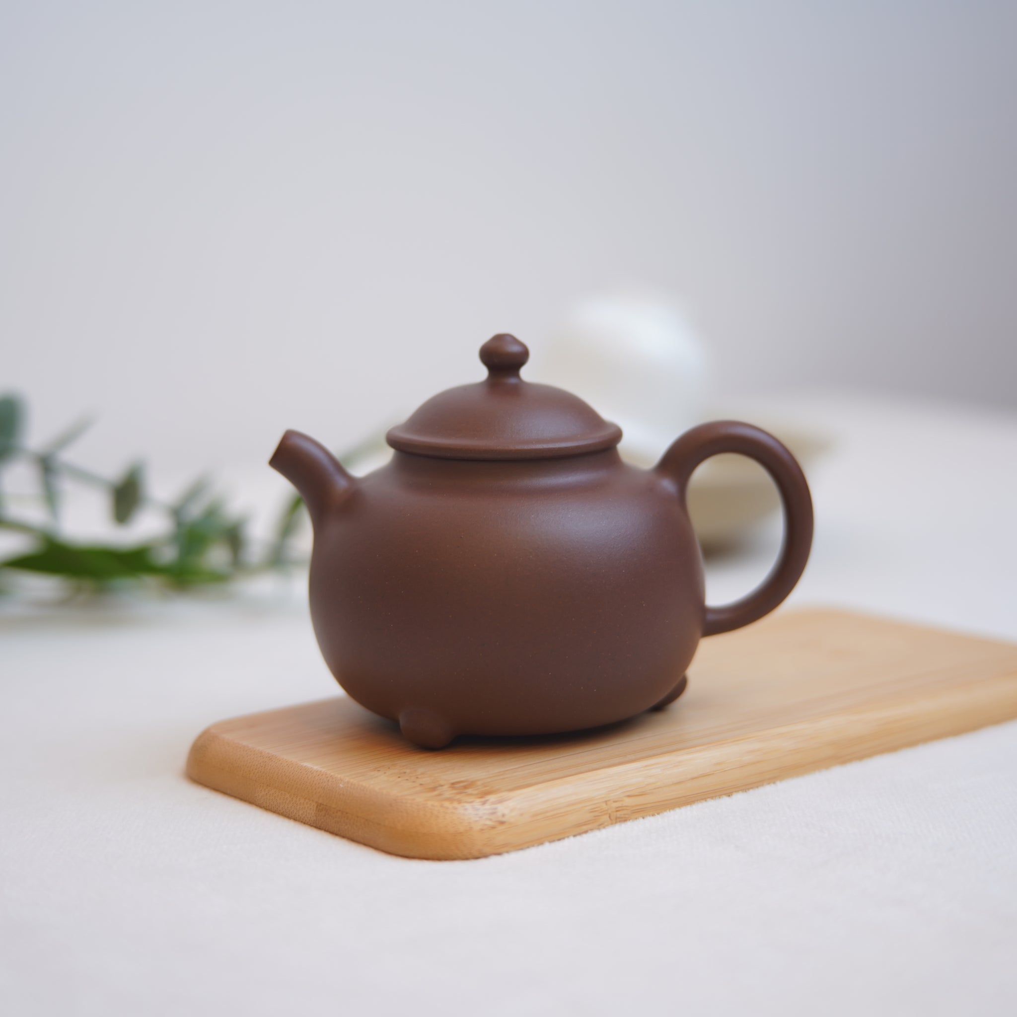 *New Product* [Listen to the Rain] Fully handmade raw mineral purple clay and purple sand teapot