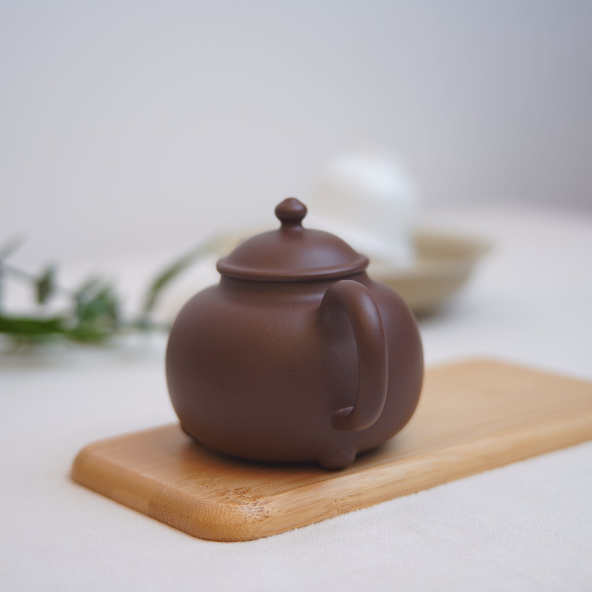 *New Product* [Listen to the Rain] Fully handmade raw mineral purple clay and purple sand teapot