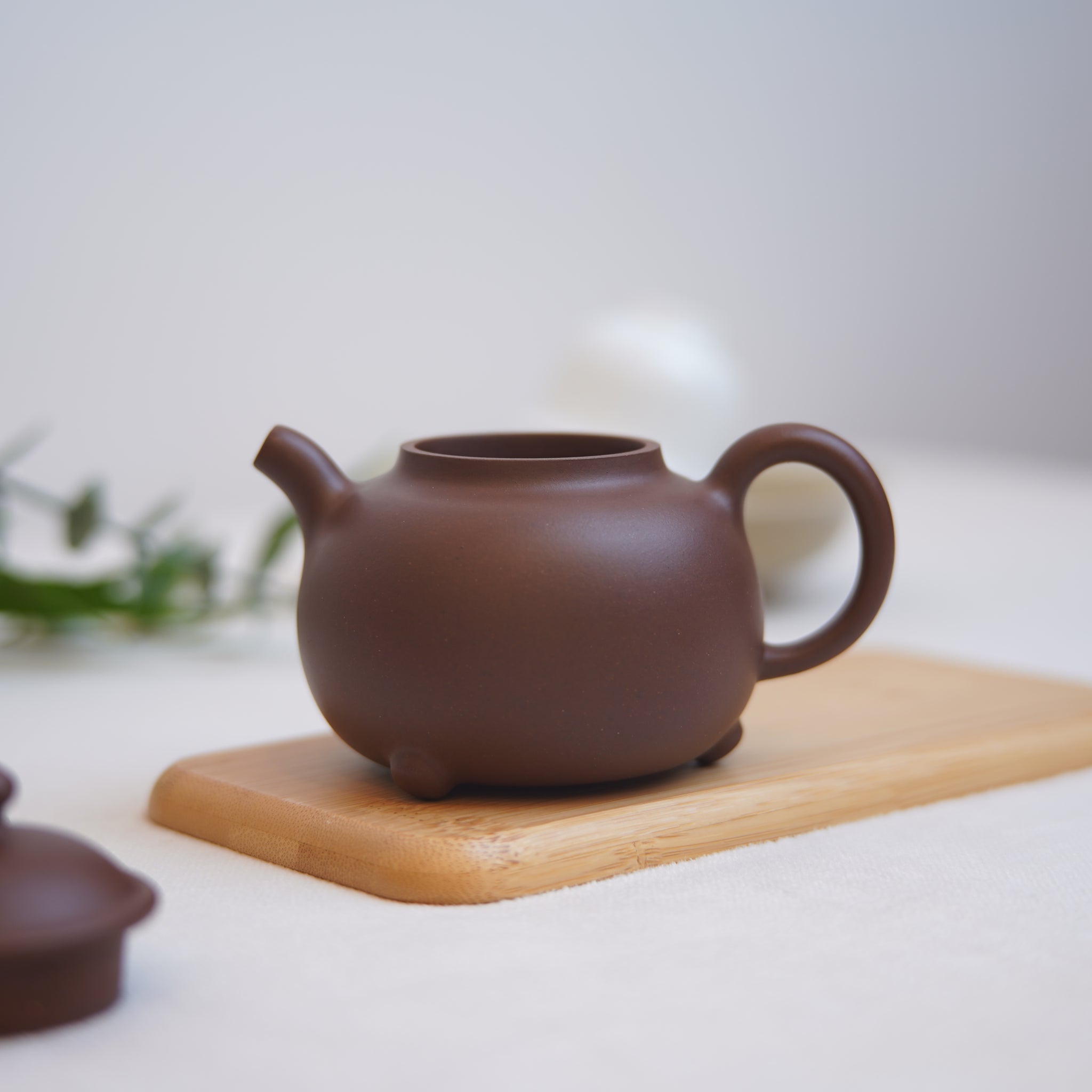 *New Product* [Listen to the Rain] Fully handmade raw mineral purple clay and purple sand teapot