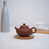 *New product* [Shenghe Hehuan] Fully handmade red clay sketch imitating ancient purple clay teapot