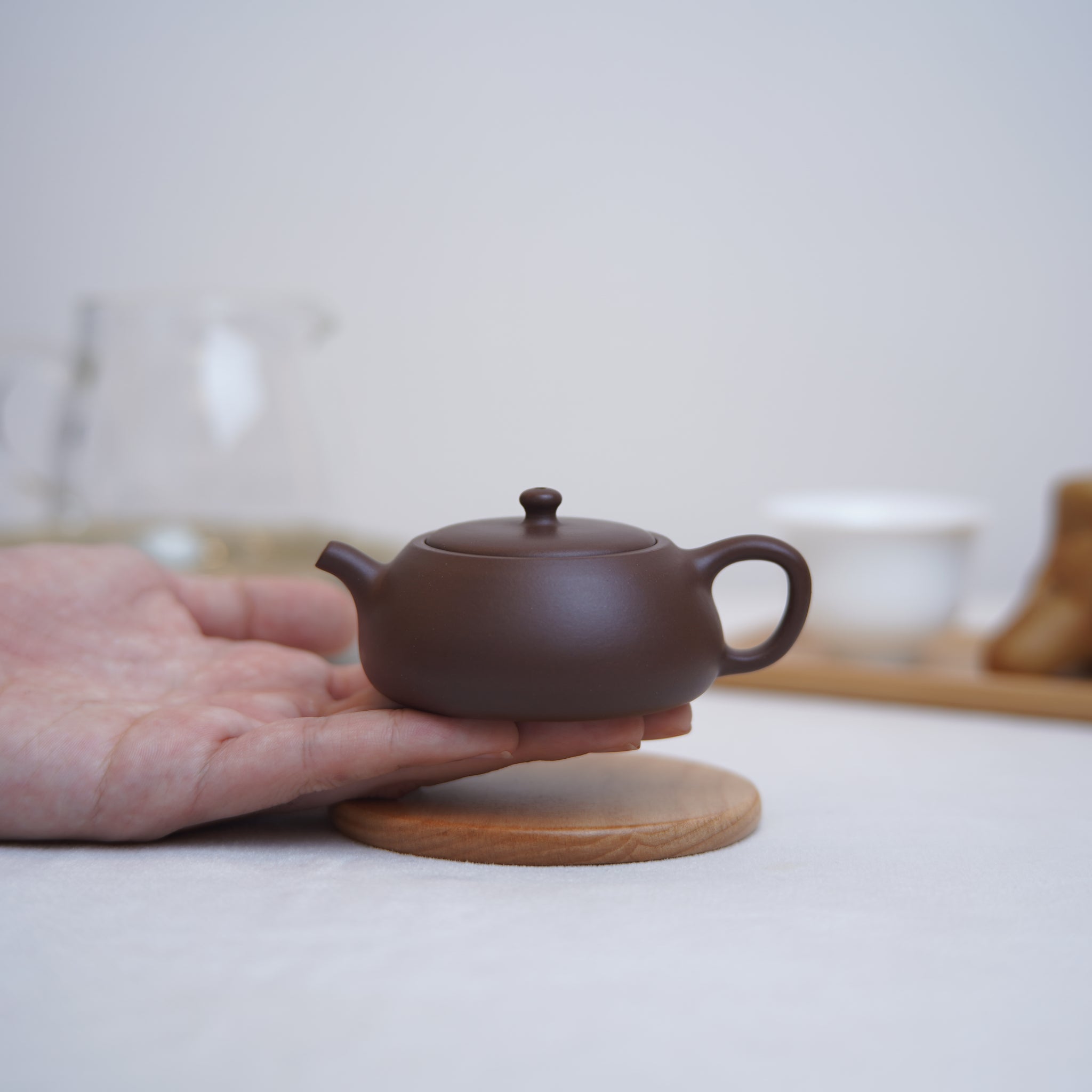 *New product* [Jinglan] Fully handmade original ore purple clay sketch purple sand teapot