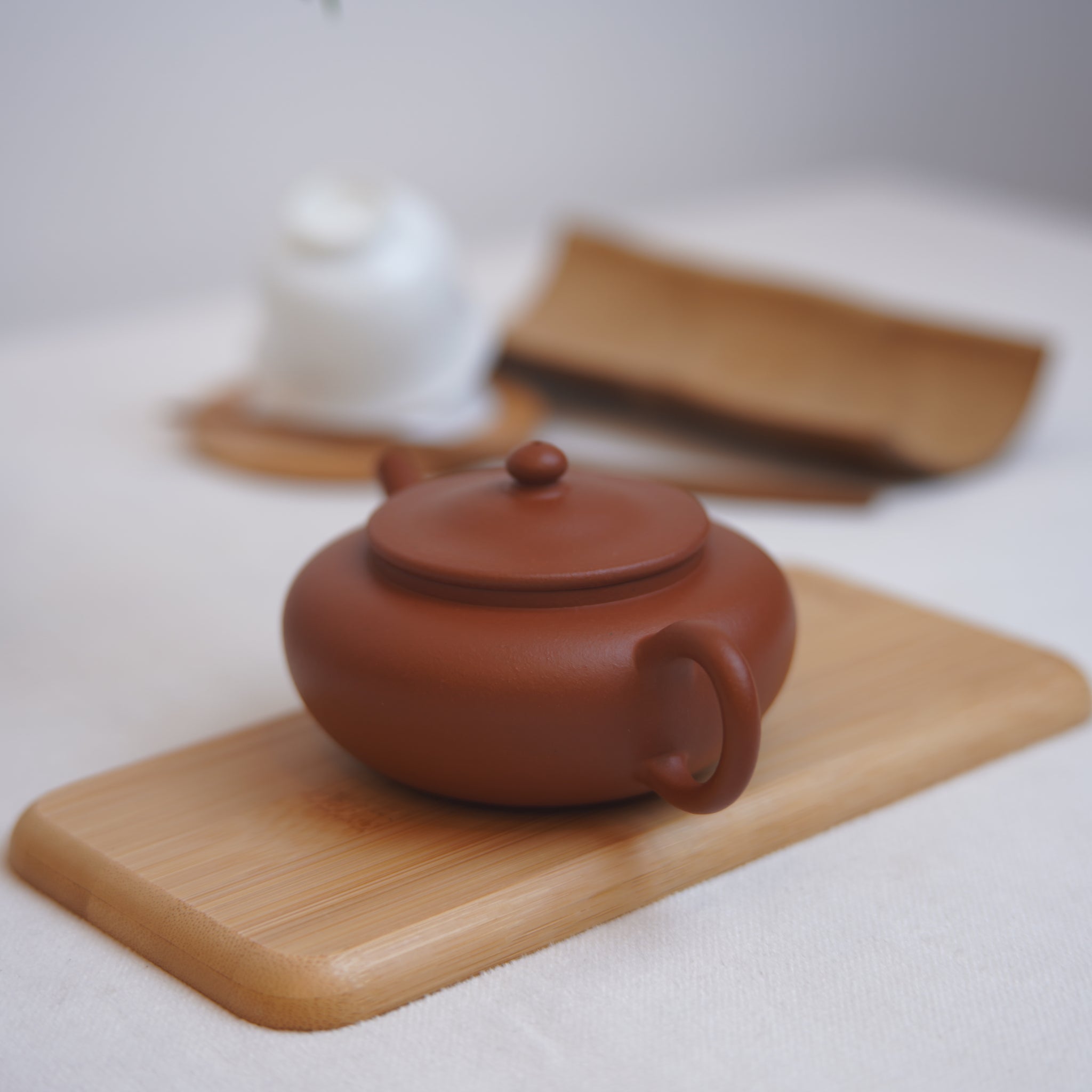 *新品*【笠帽壺】全手工朱泥摹古紫砂茶壺