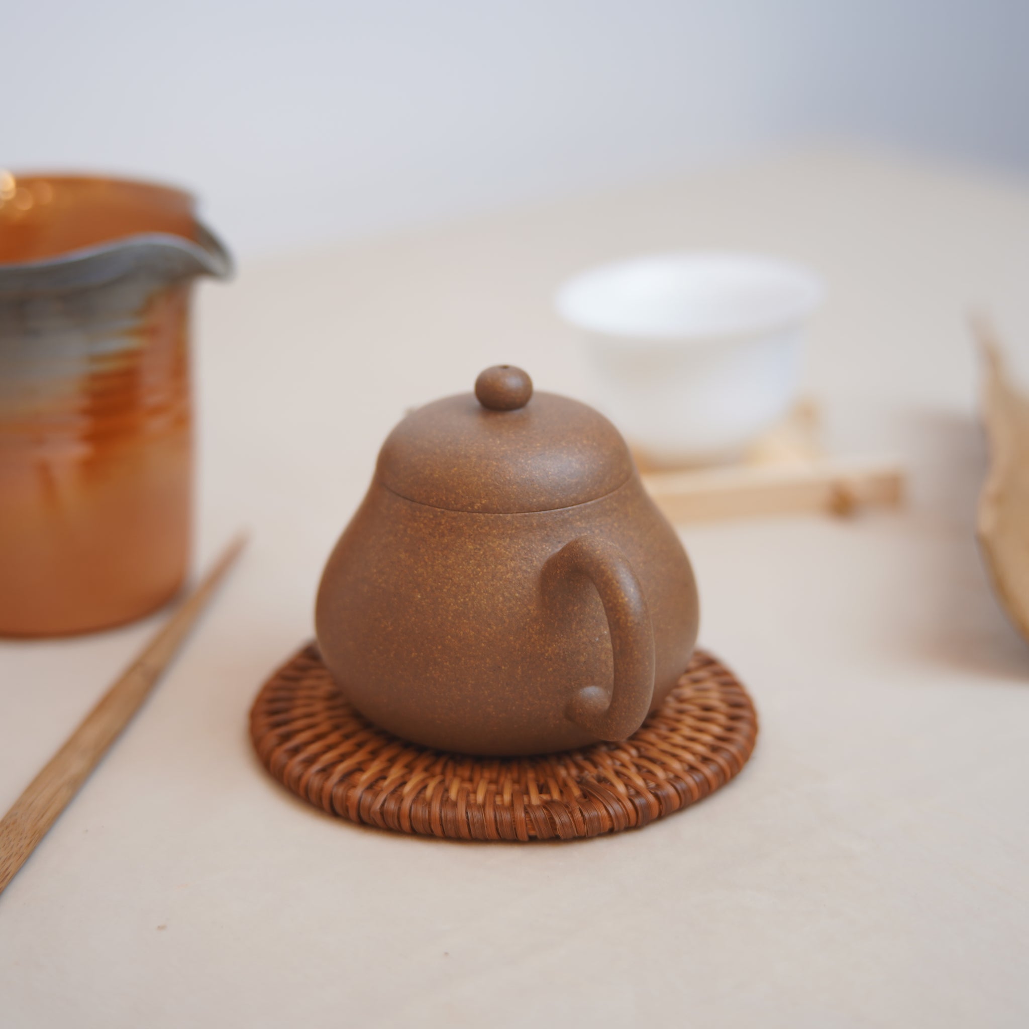 *New Product* [Mengli] Fully handmade home-collected old clay purple clay teapot