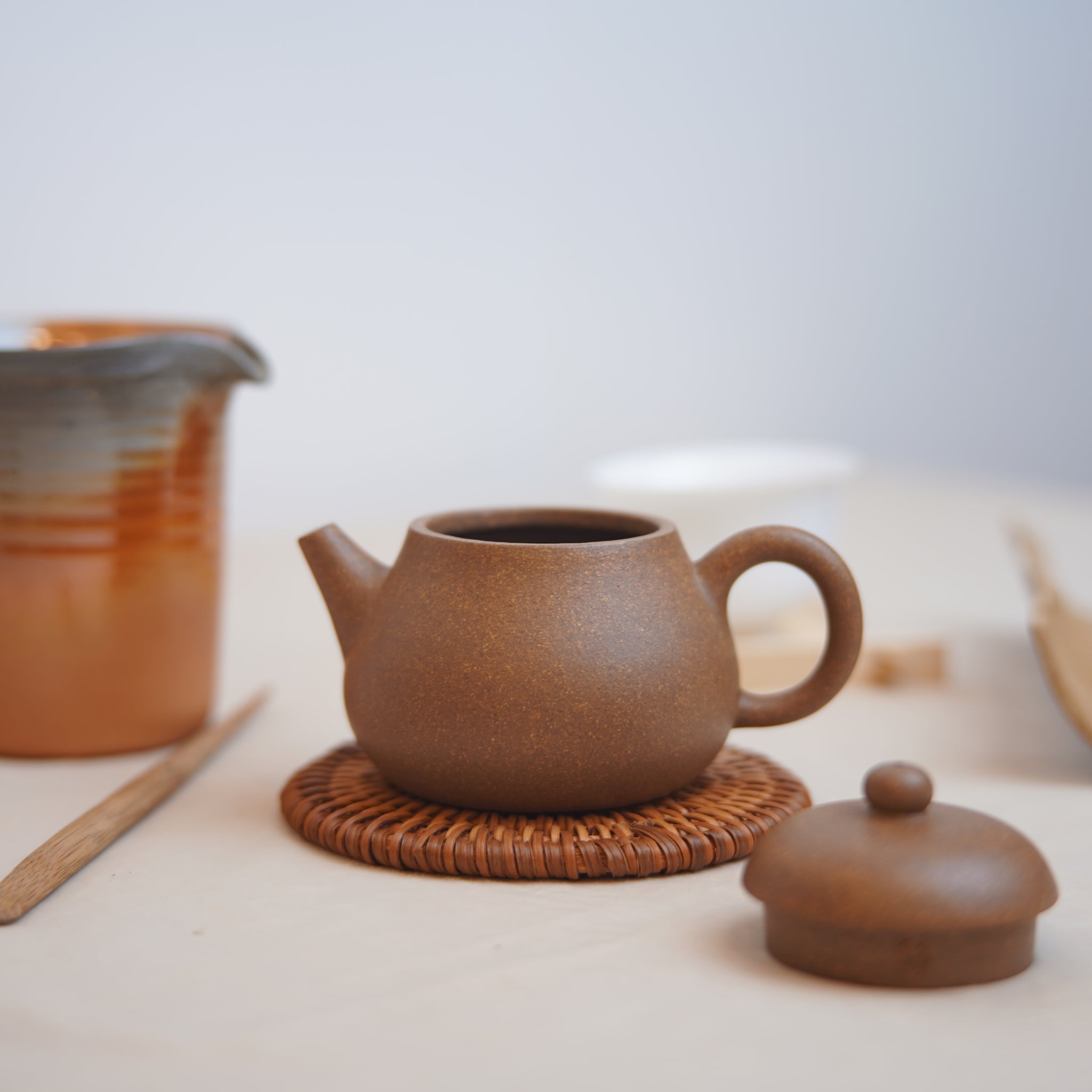 *New Product* [Mengli] Fully handmade home-collected old clay purple clay teapot