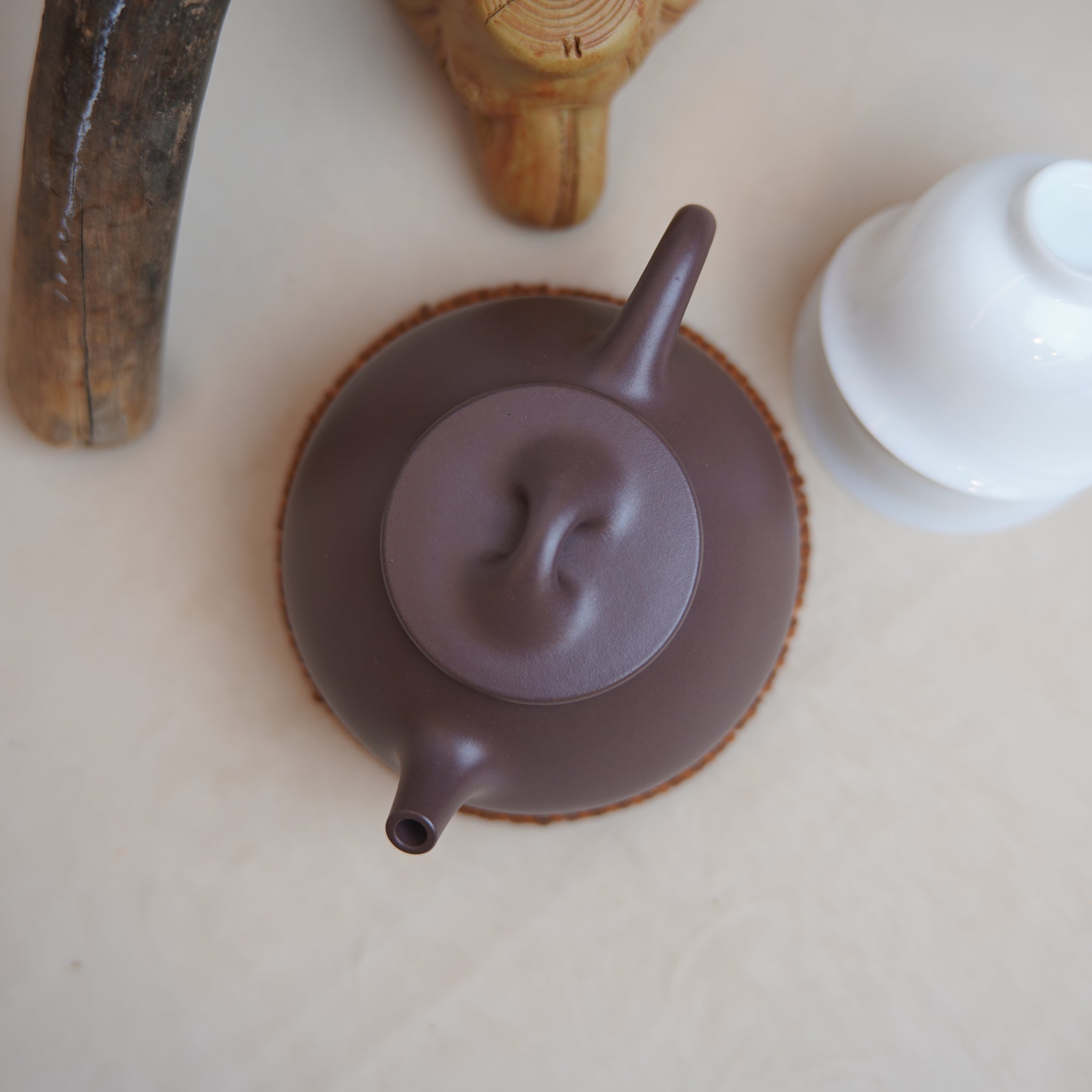 *New Product* [Shanhe Stone Scoop] Fully Handmade Raw Mineral Purple Clay Teapot