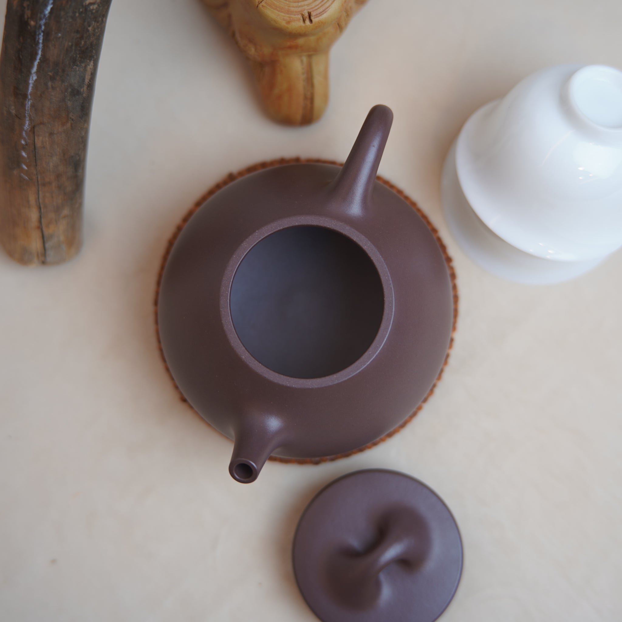 *New Product* [Shanhe Stone Scoop] Fully Handmade Raw Mineral Purple Clay Teapot