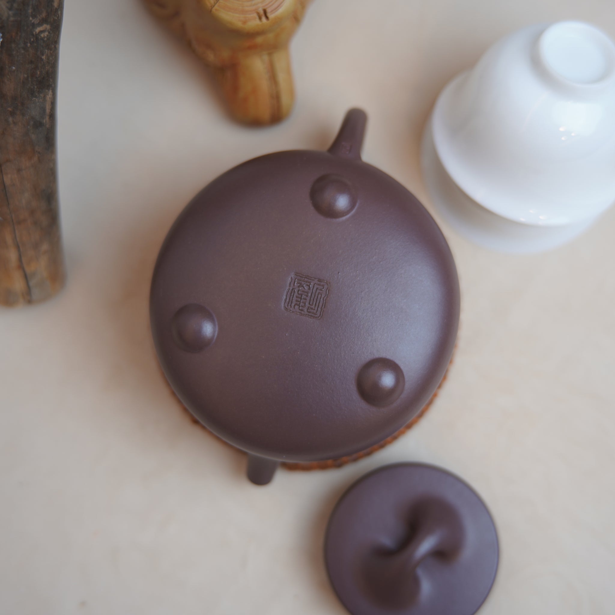 *New Product* [Shanhe Stone Scoop] Fully Handmade Raw Mineral Purple Clay Teapot