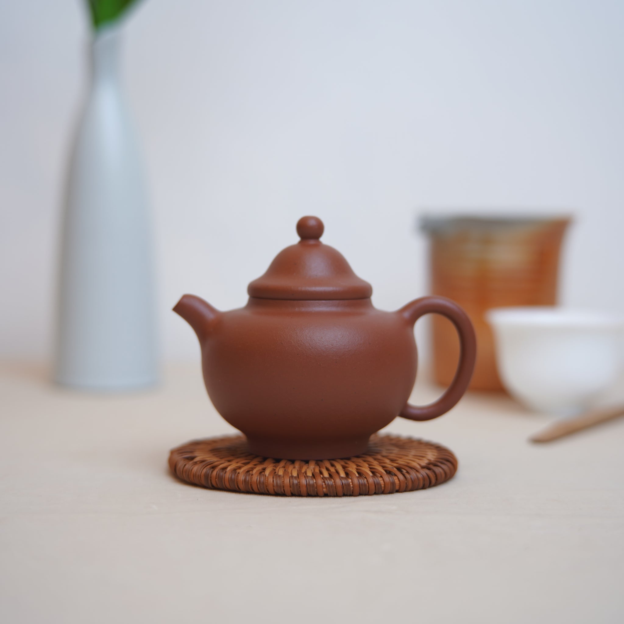 *New Product* [Zhongfang Hat] Fully handmade raw mineral raw sand cinnabar imitation ancient purple sand teapot