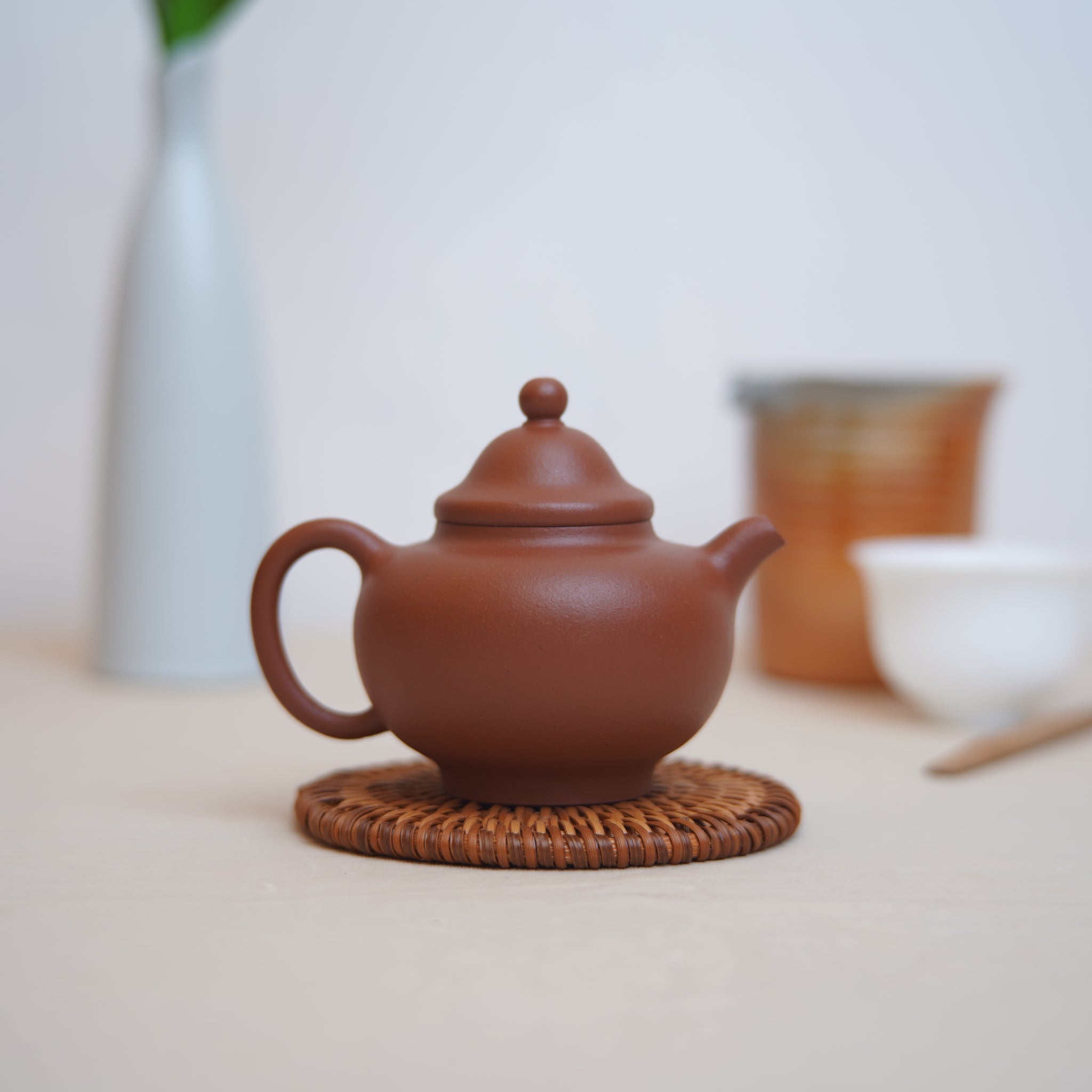 *New Product* [Zhongfang Hat] Fully handmade raw mineral raw sand cinnabar imitation ancient purple sand teapot