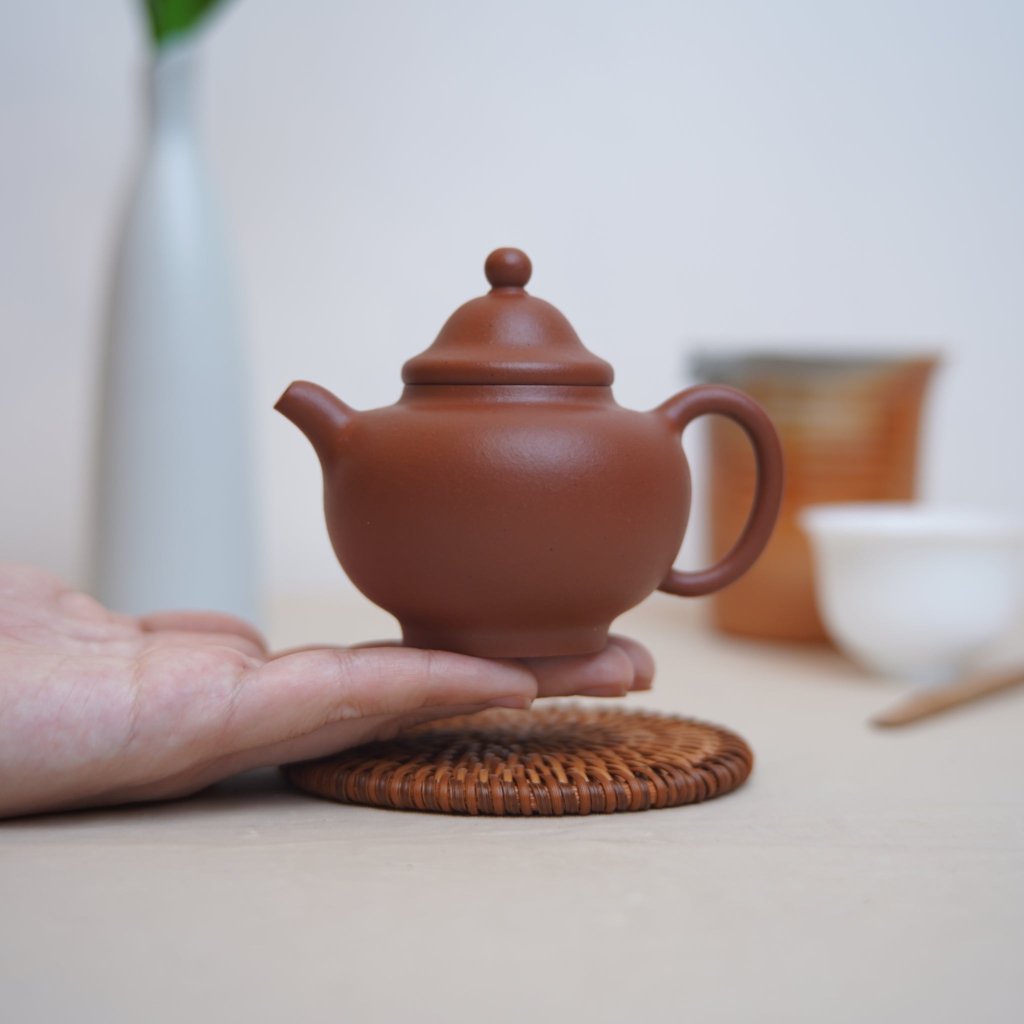 *New Product* [Zhongfang Hat] Fully handmade raw mineral raw sand cinnabar imitation ancient purple sand teapot