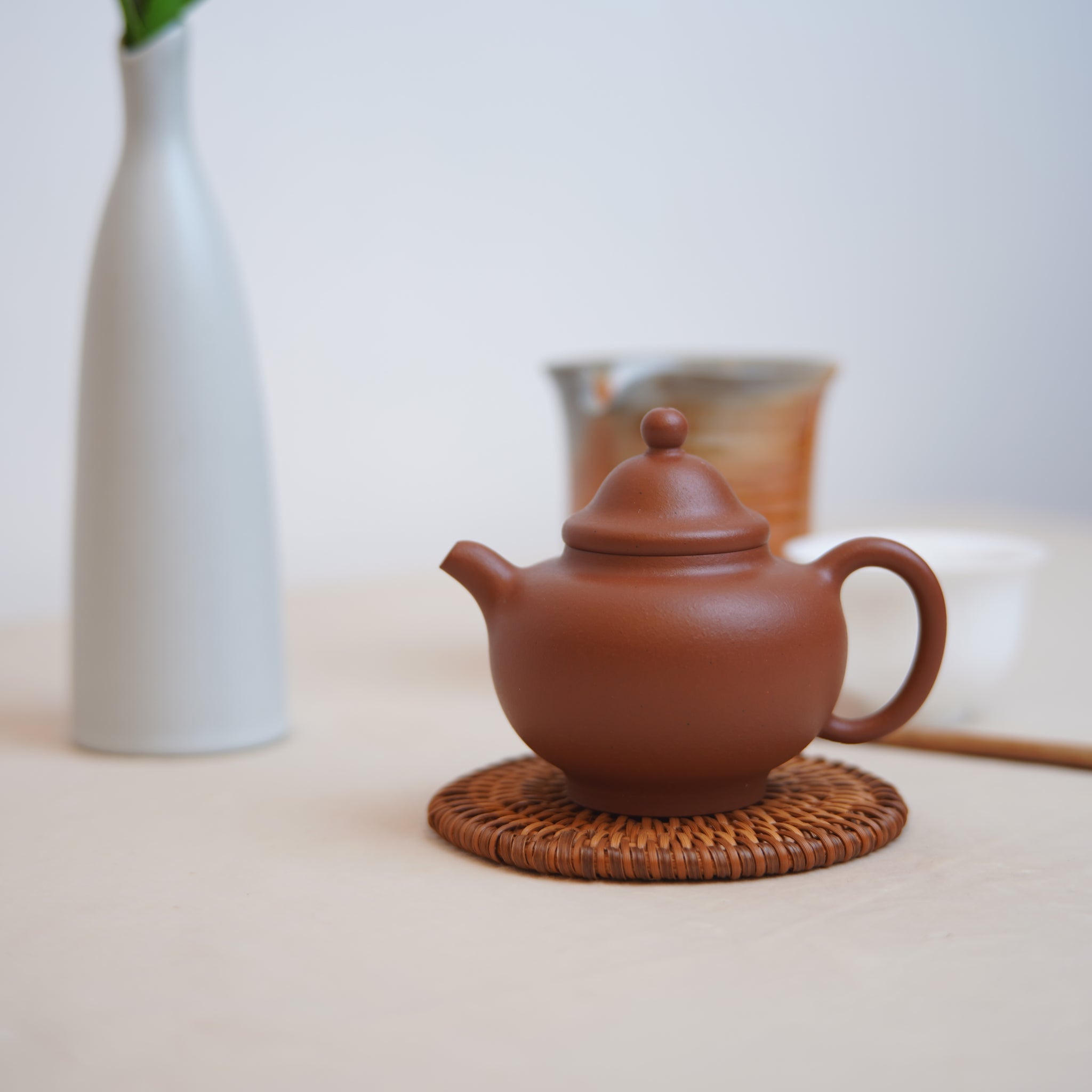 *New Product* [Zhongfang Hat] Fully handmade raw mineral raw sand cinnabar imitation ancient purple sand teapot