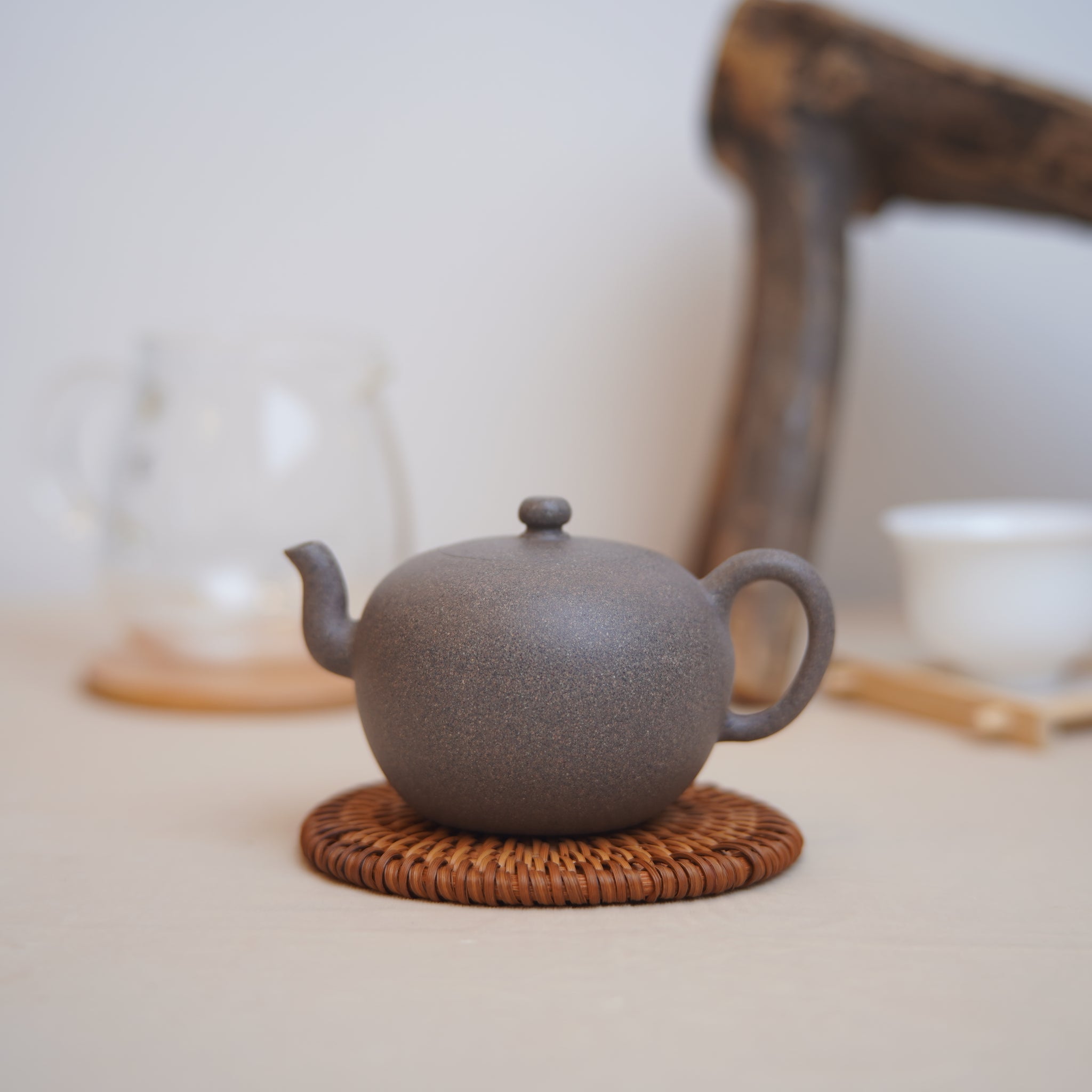 *New Product** Disciple of Ye Hongjun* [One Bead] Fully Handmade Raw Mineral Shark Skin Green Purple Sand Teapot